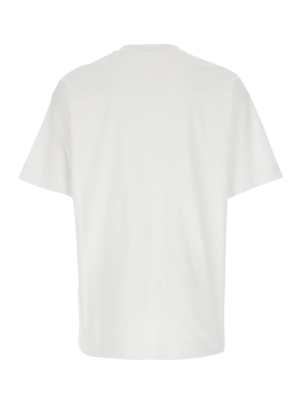 Givenchy White Crewneck T-shirt With Maxi Logo Print On The Front In Cotton Man In White