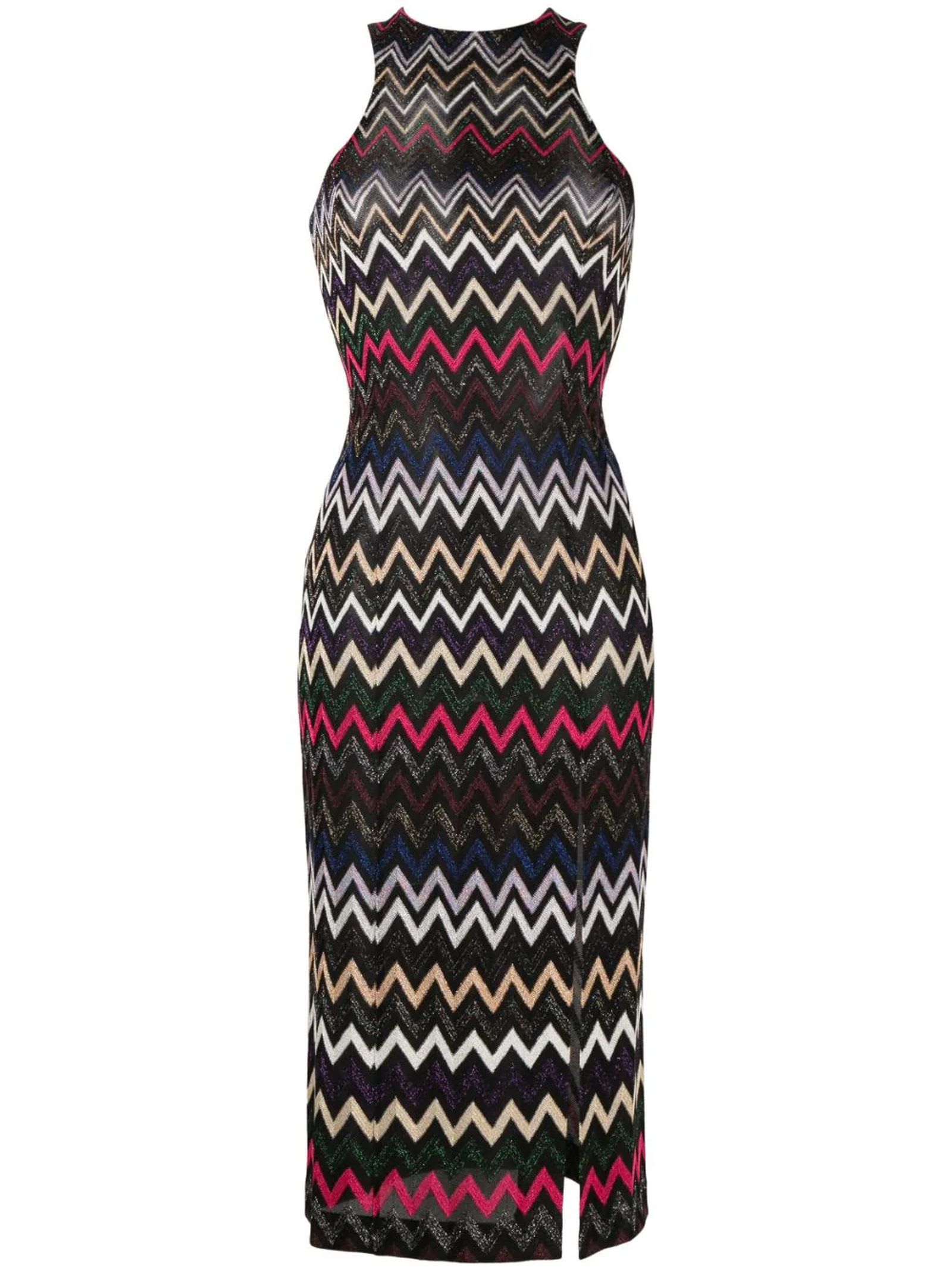 Missoni Multicolour Zigzag-woven Midi Dress
