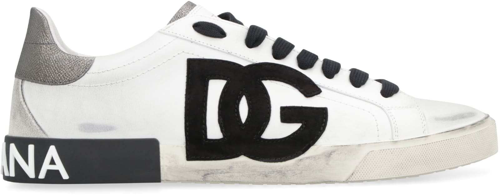 Shop Dolce & Gabbana Leather Low-top Sneakers In White