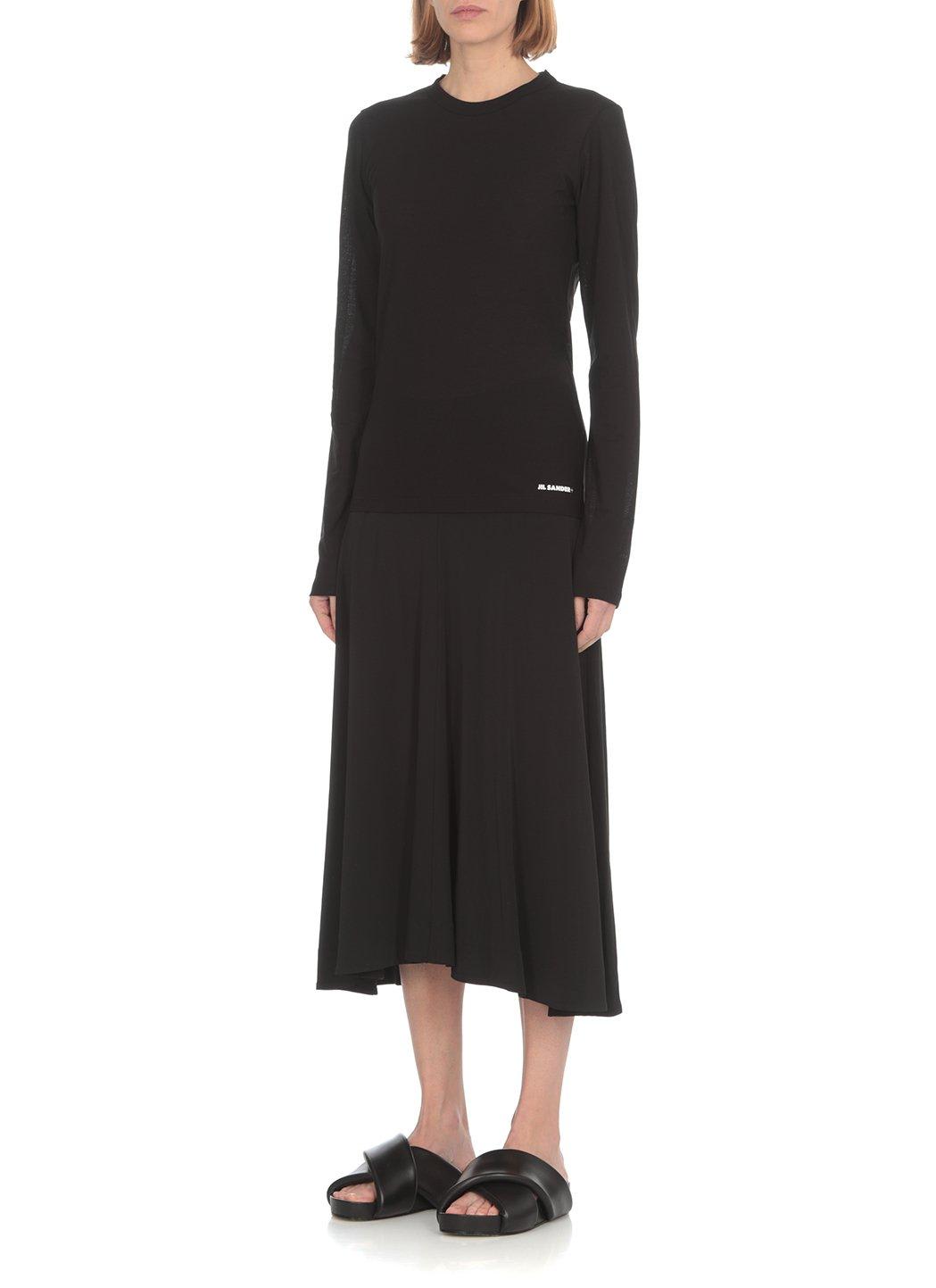 Shop Jil Sander + Crewneck Knitted Jumper In Nero