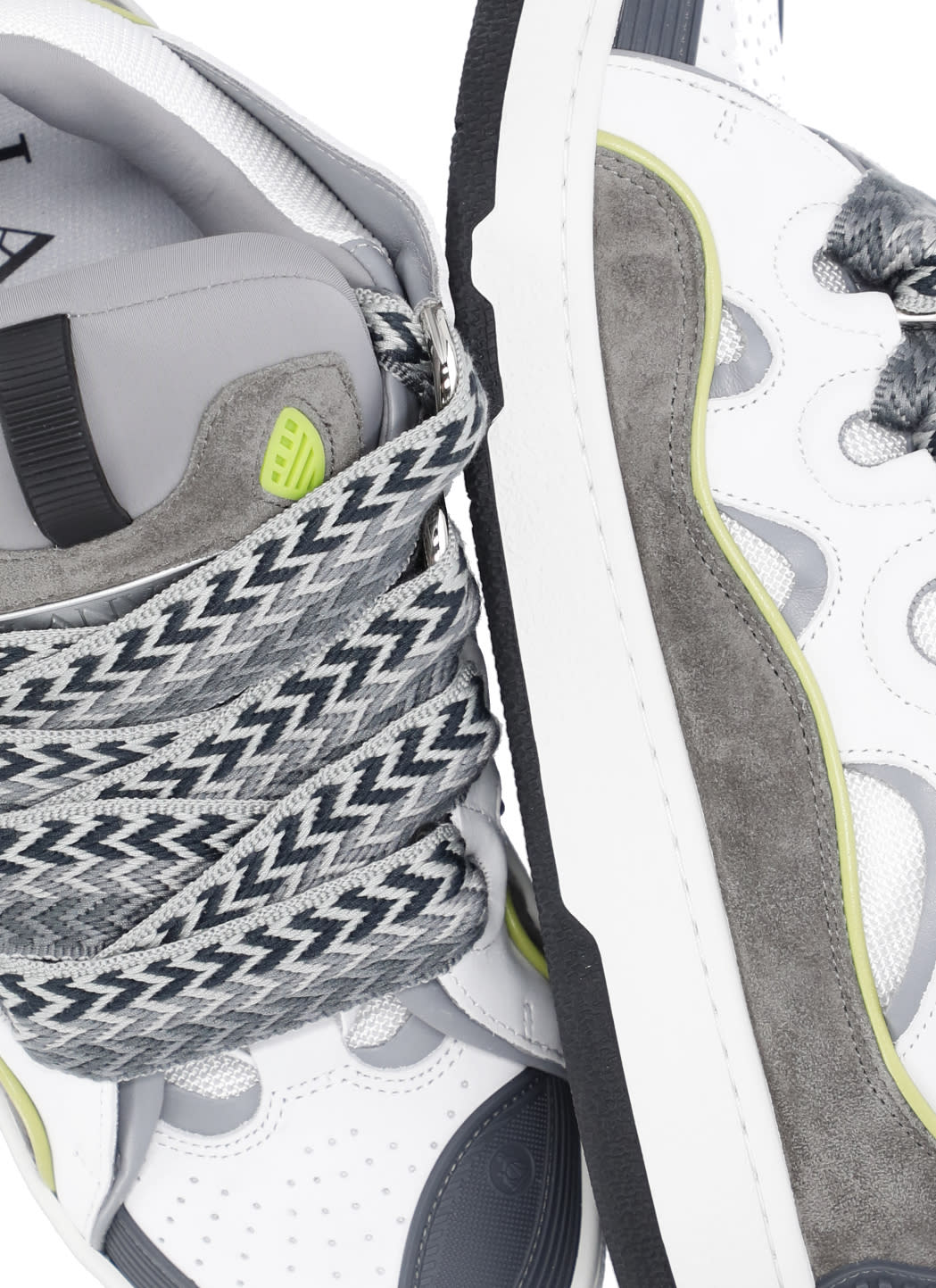 Lanvin Curb Sneakers In White