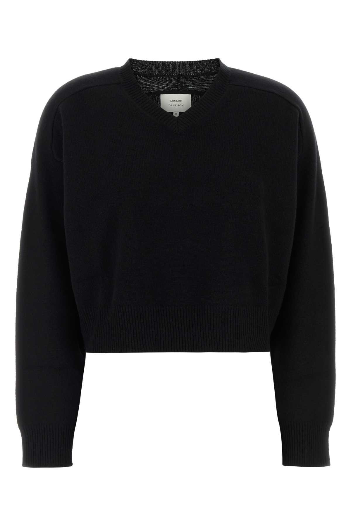 Loulou Studio Black Cashmere Anzor Oversize Sweater In Black