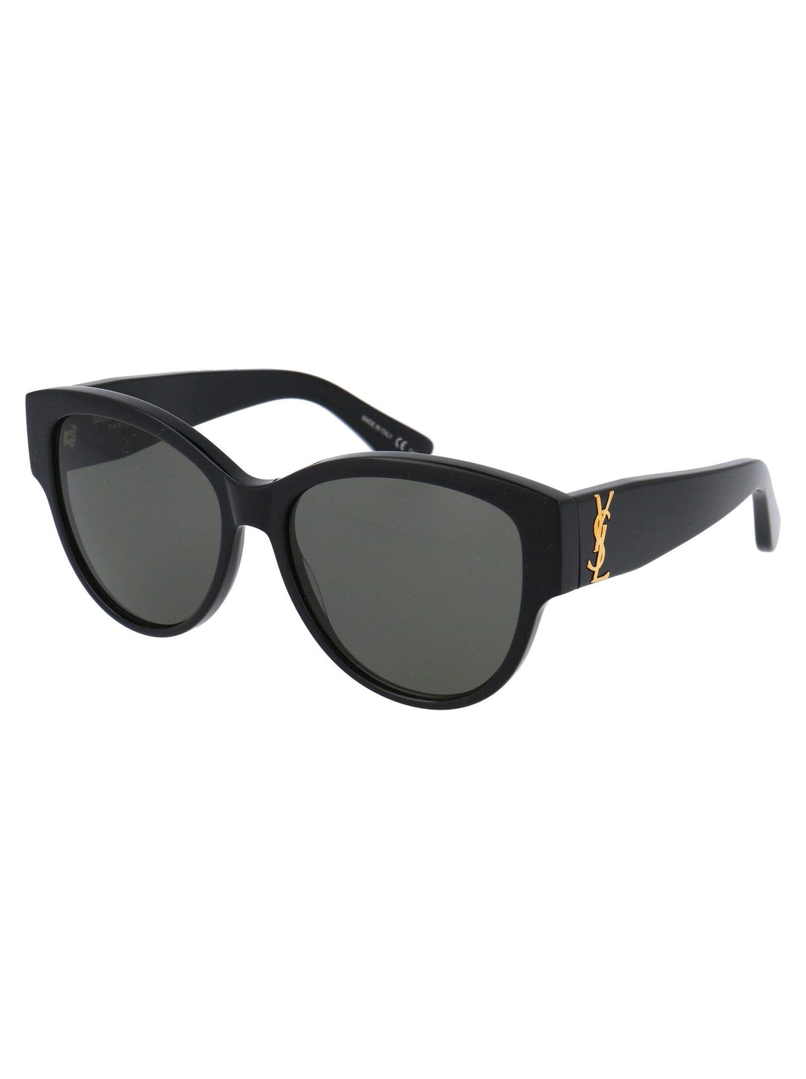 Saint Laurent Unisex Black M3 Oval-frame Sunglasses In Black