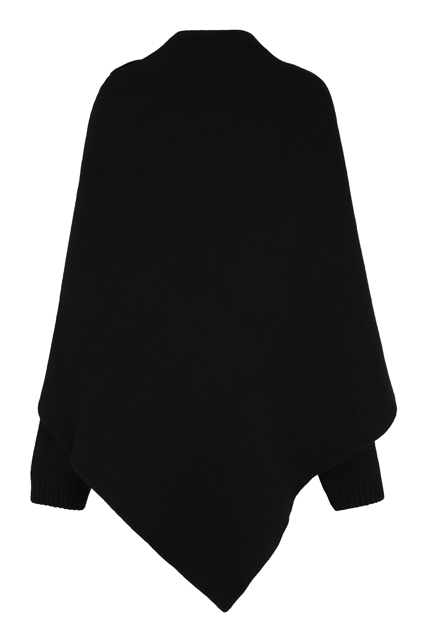 Alberta Ferretti Alberta Ferreti Merino Wool And Cashmere Cape In Black