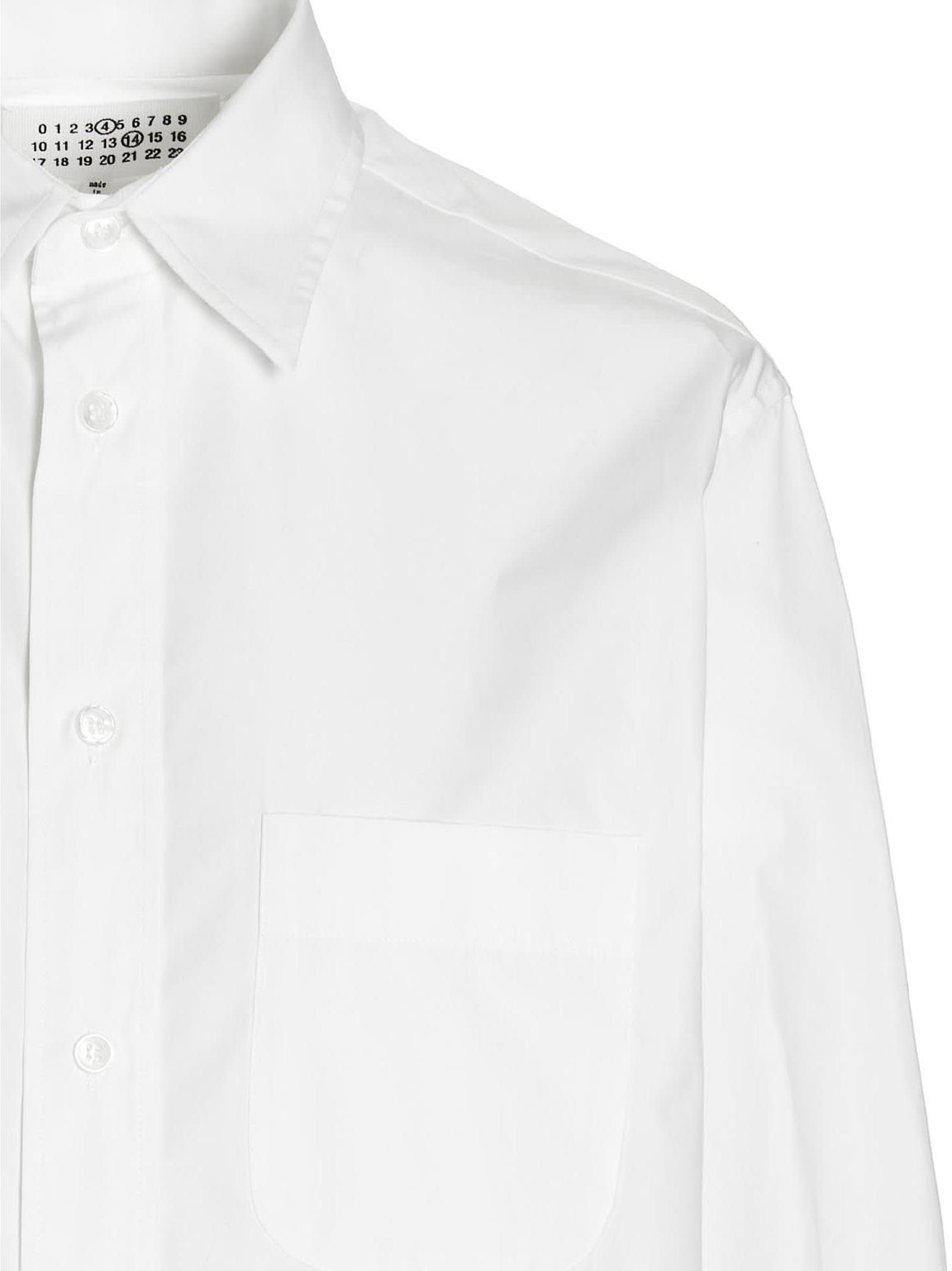 Shop Maison Margiela Cotton Shirt In White