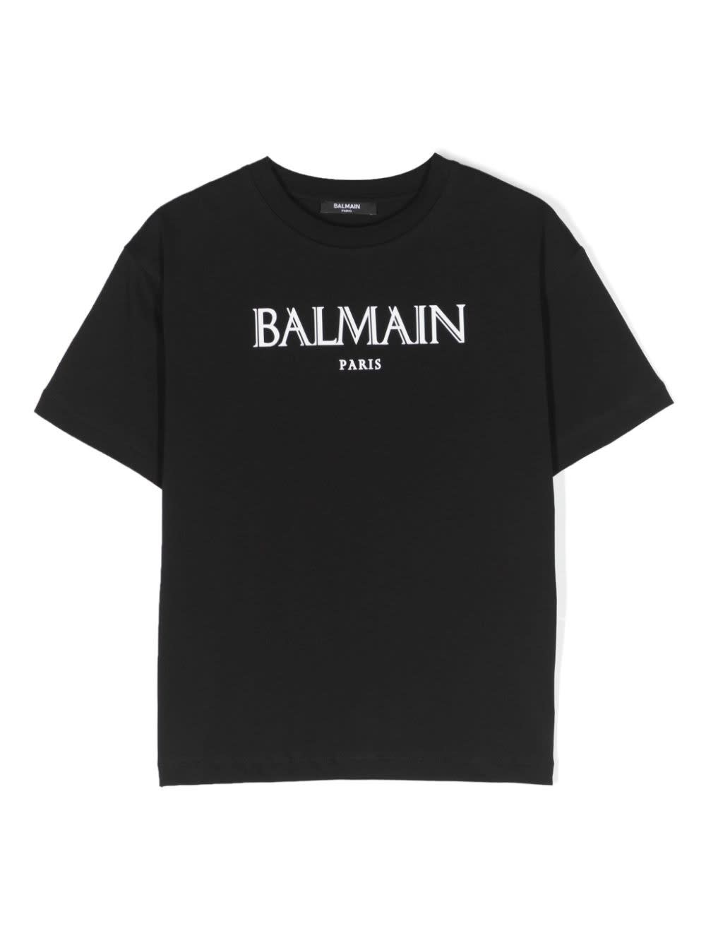 Balmain Kids' Printed T-shirt In Bc