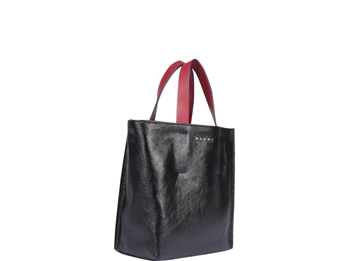 Shop Marni Museo Two-toned Tote Bag In Black