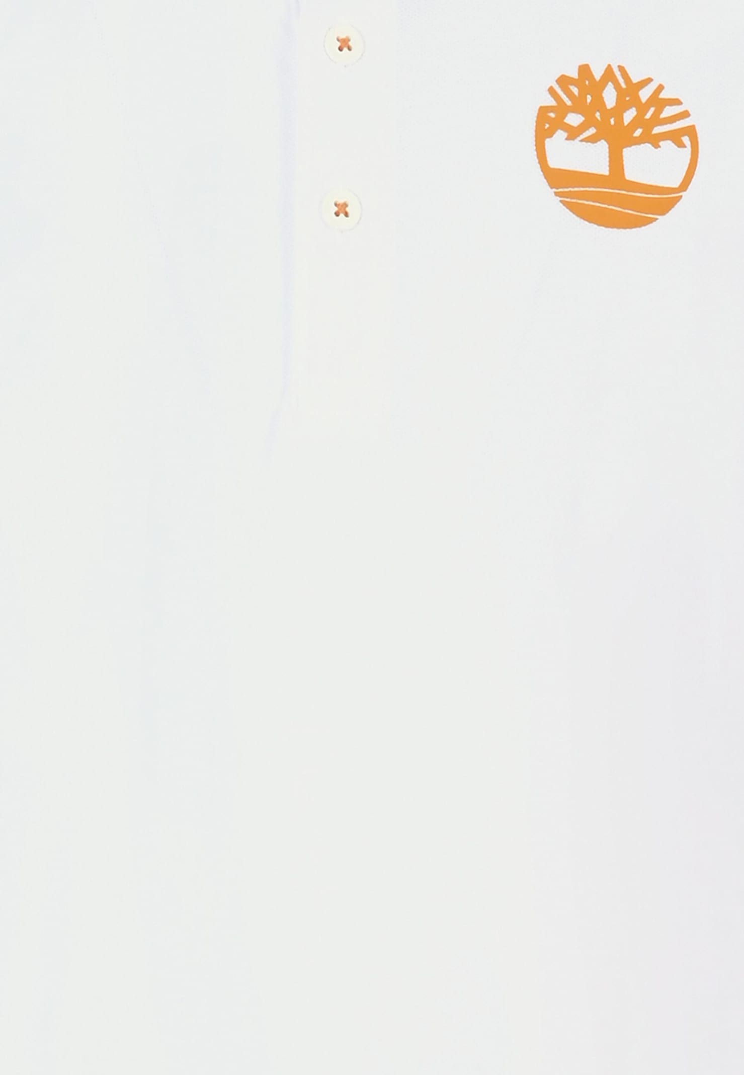 Timberland White Polo Shirt For Boy With Logo In White
