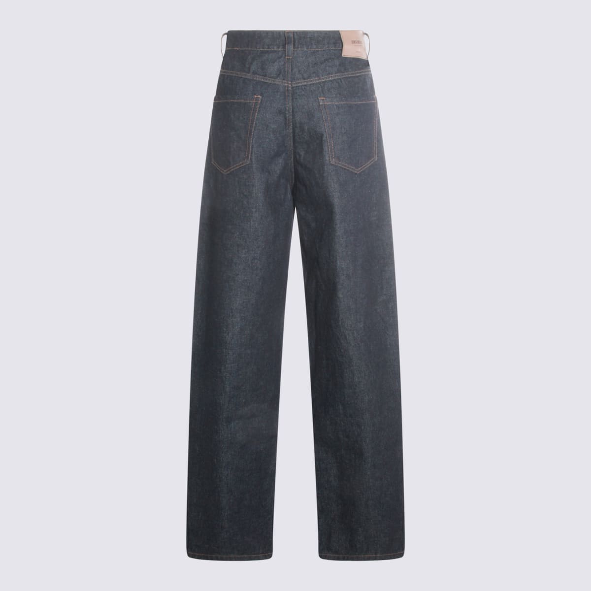Uma Wang Patch-pocket Straight-leg Trousers In Blue