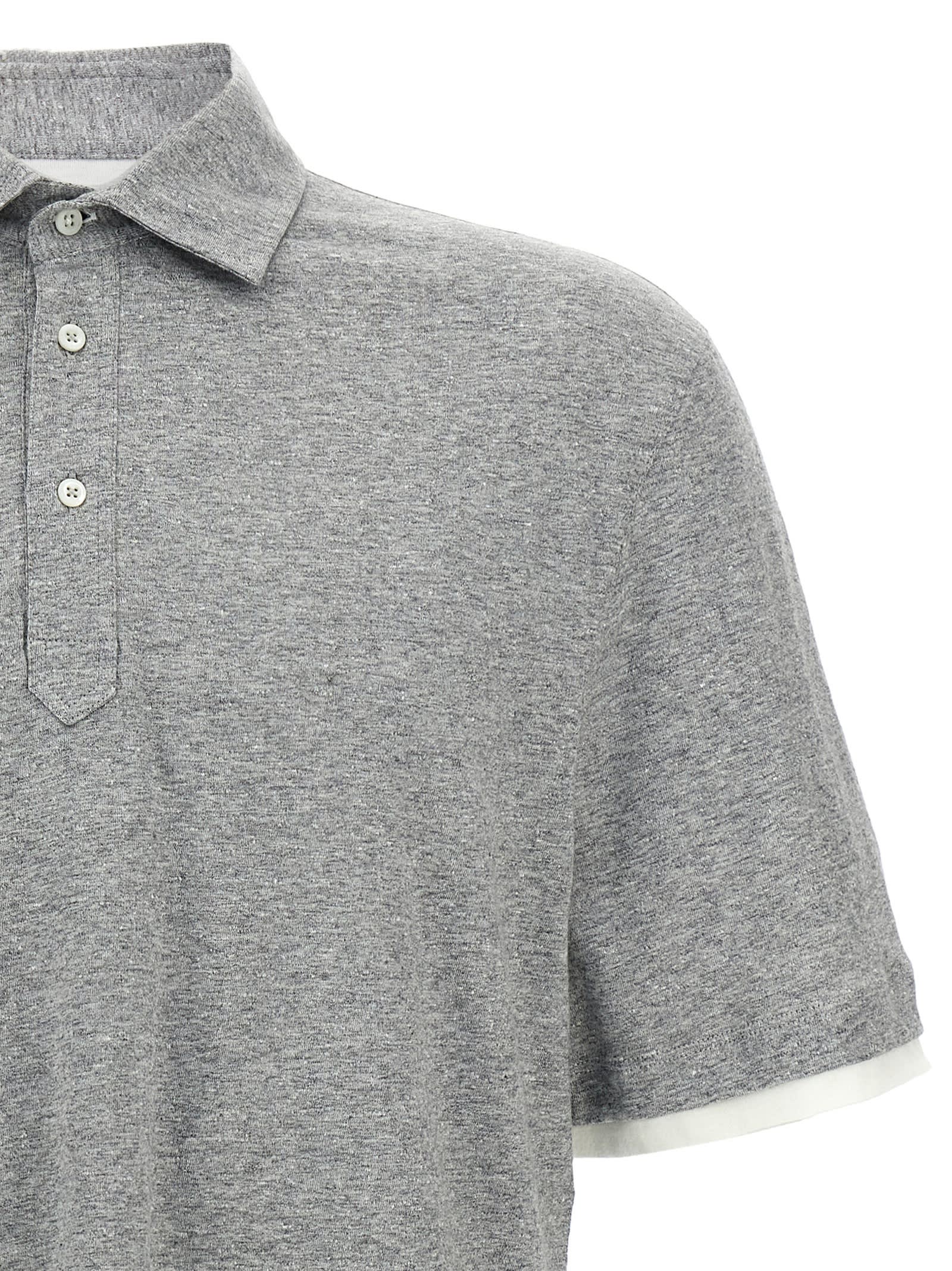 BRUNELLO CUCINELLI LAYERED POLO SHIRT