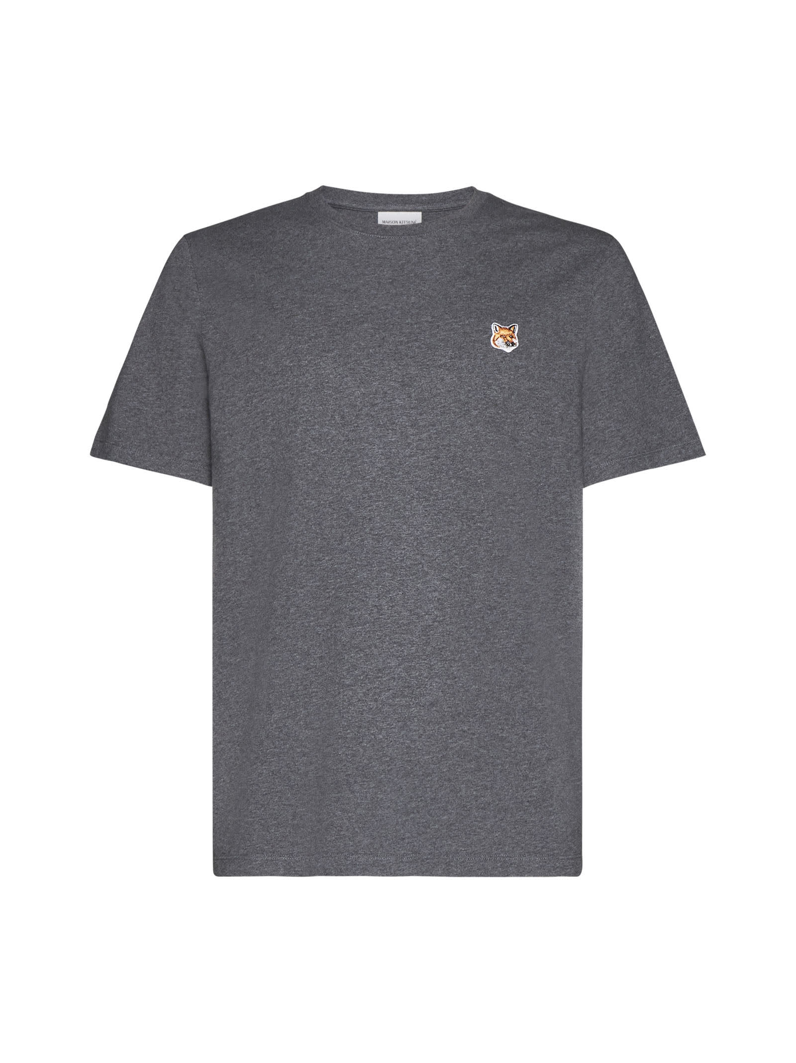 Shop Maison Kitsuné T-shirt In Dark Grey Melange