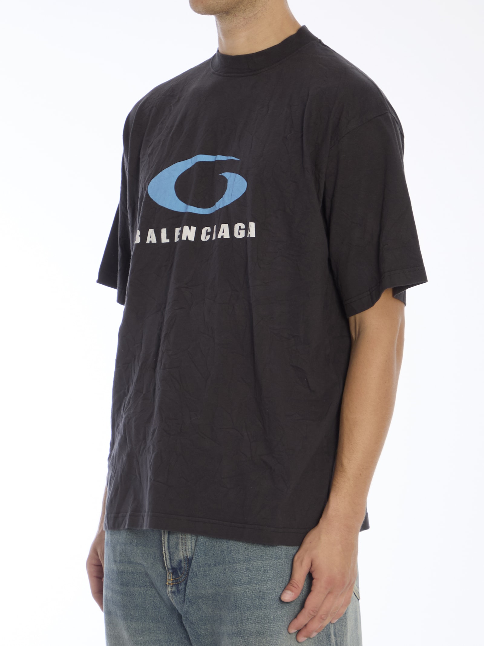 Shop Balenciaga Loop Sports Icon T-shirt In Black