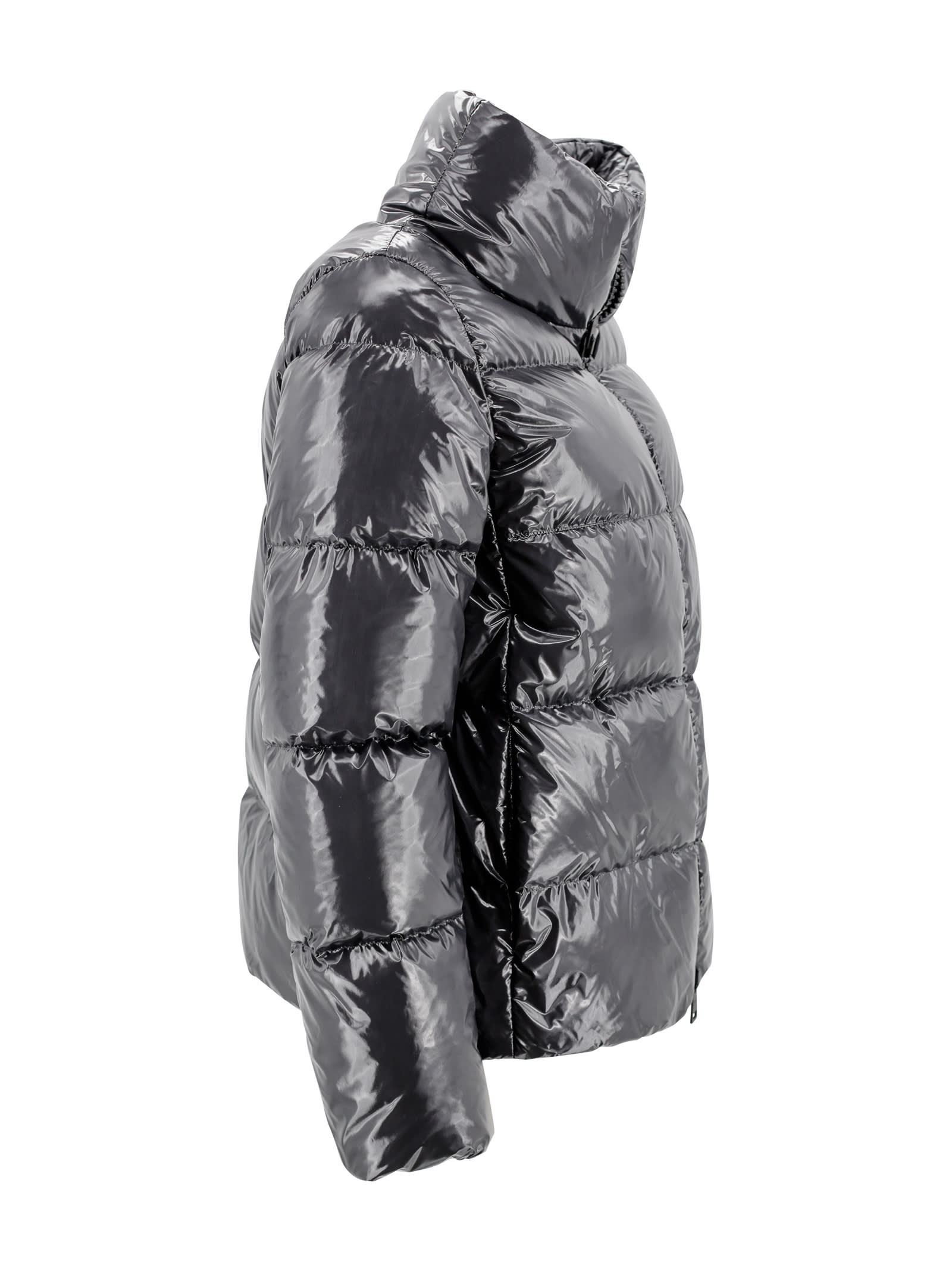 Shop Herno Down Jacket Gloss In Grey