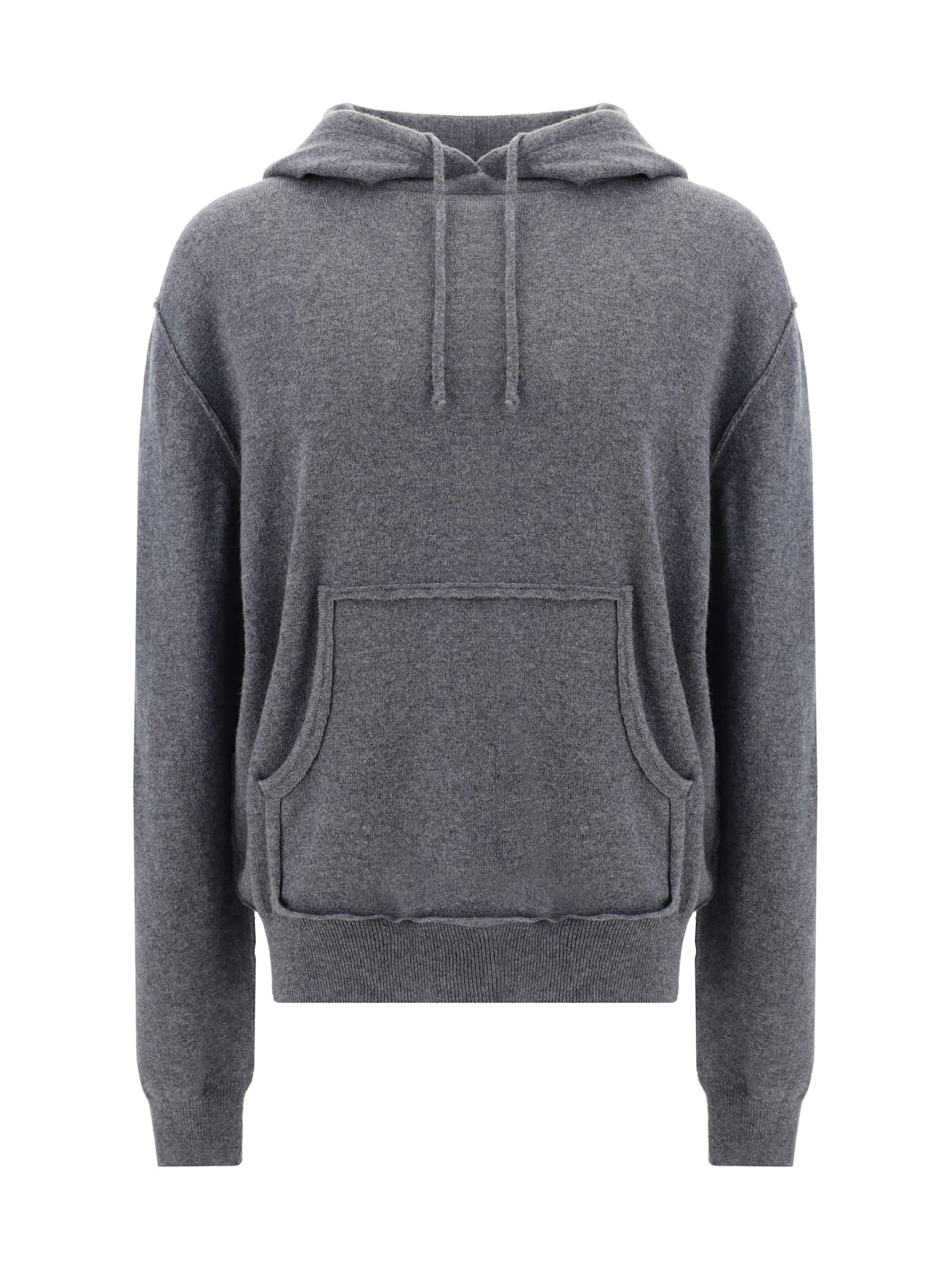 Shop Maison Margiela Hoodie In Medium Grey