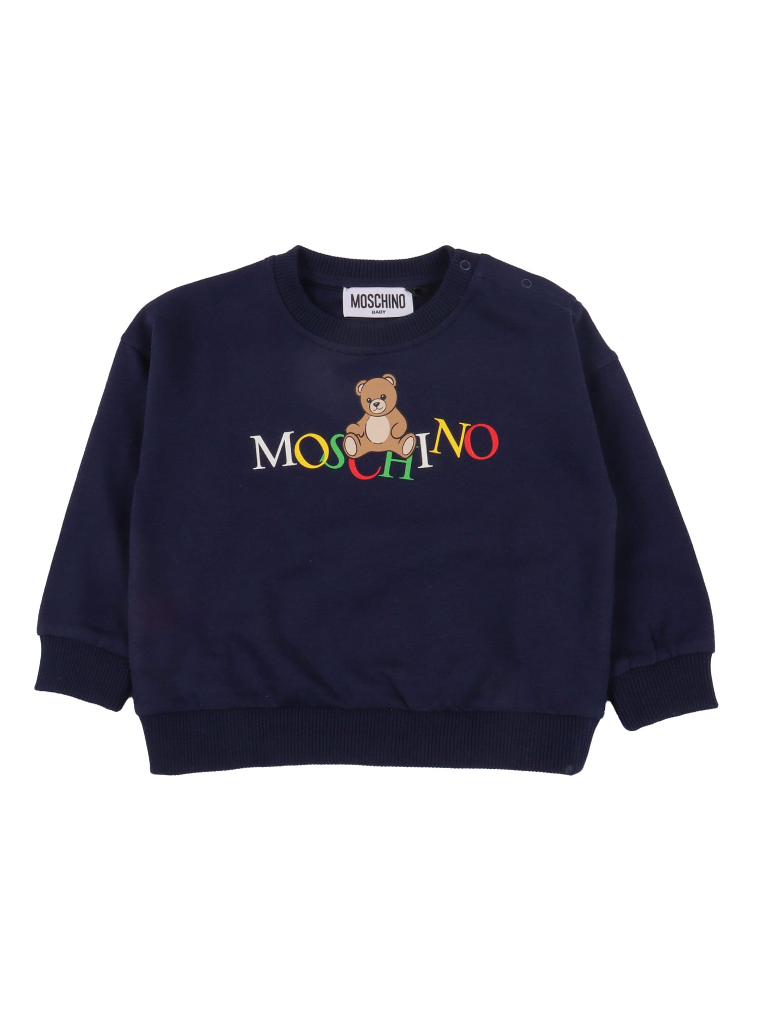 Moschino Crewneck Sweater In Black
