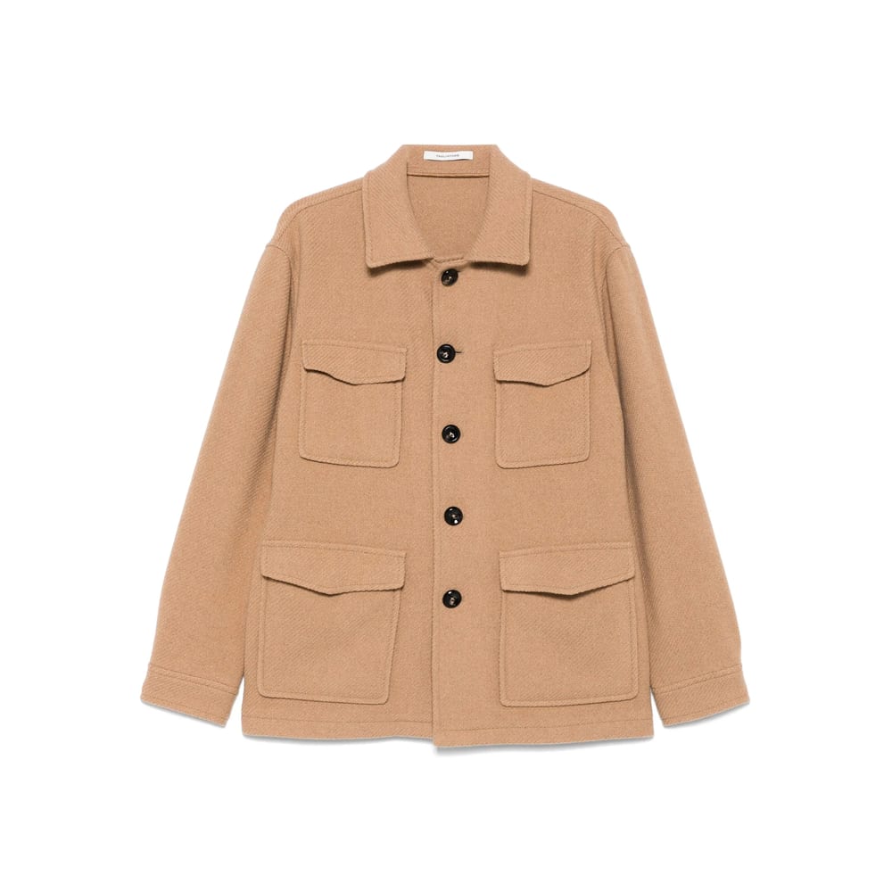 Tagliatore Long Sleeve Casual Jacket In Brown