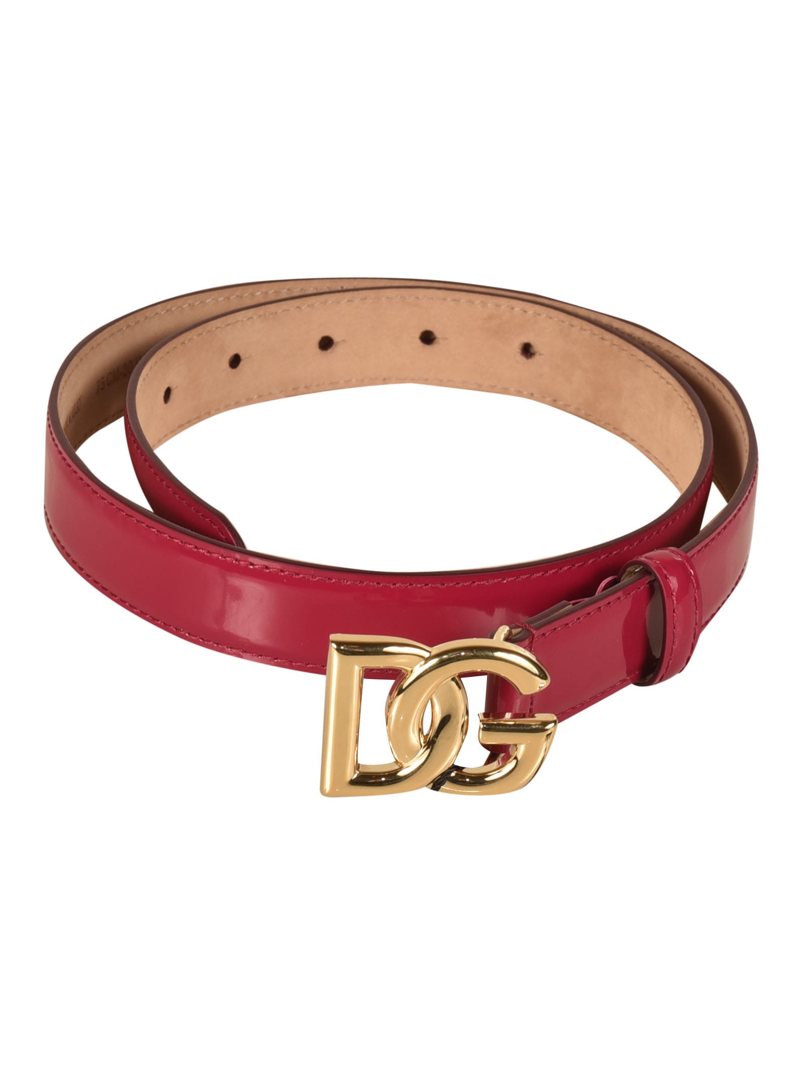 Shop Dolce & Gabbana Logo Buckle Belt In Cyclamen