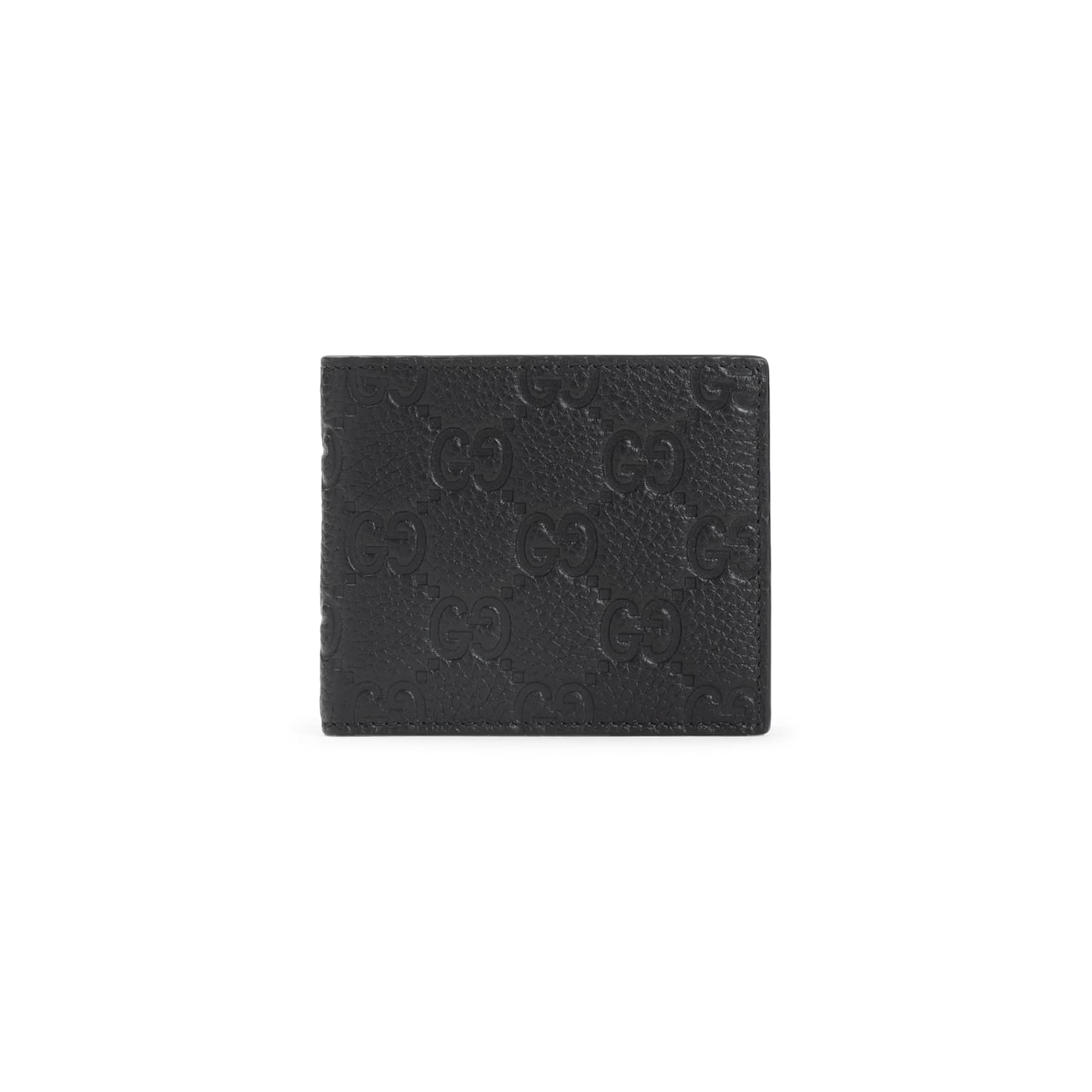 Gucci Gg Rubber-effect Bi-fold Wallet In Black