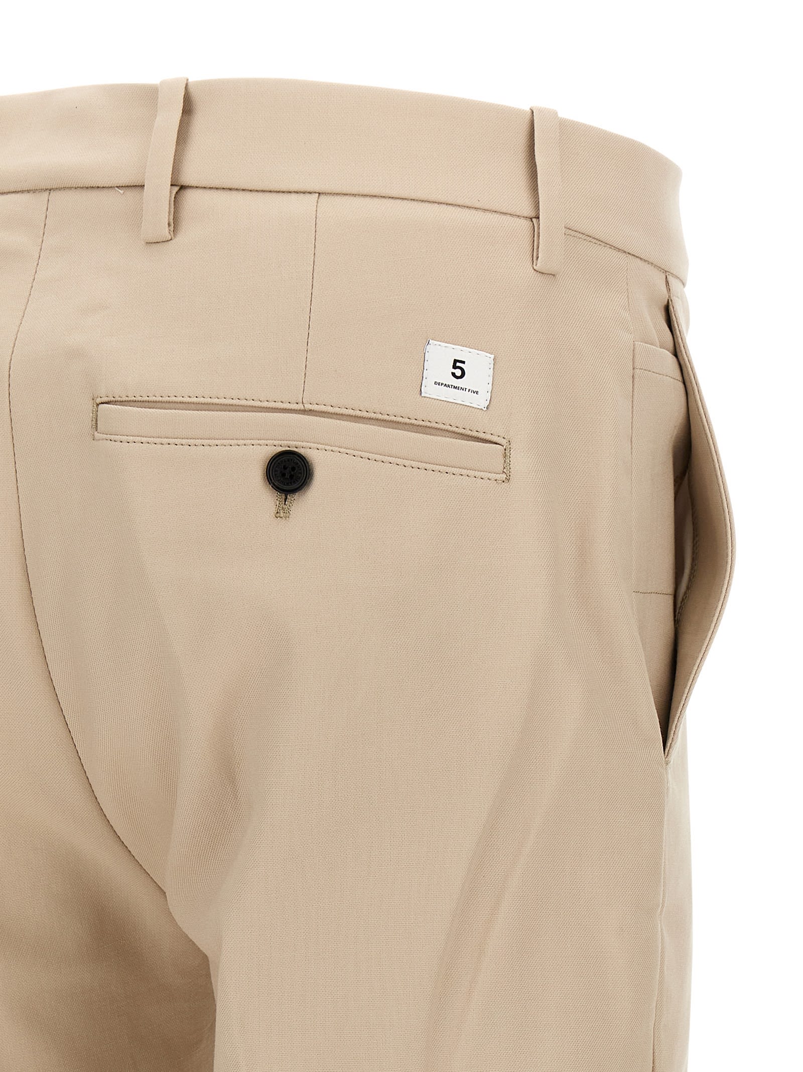 Department Five Pressed Turn-up Trousers In Neutral