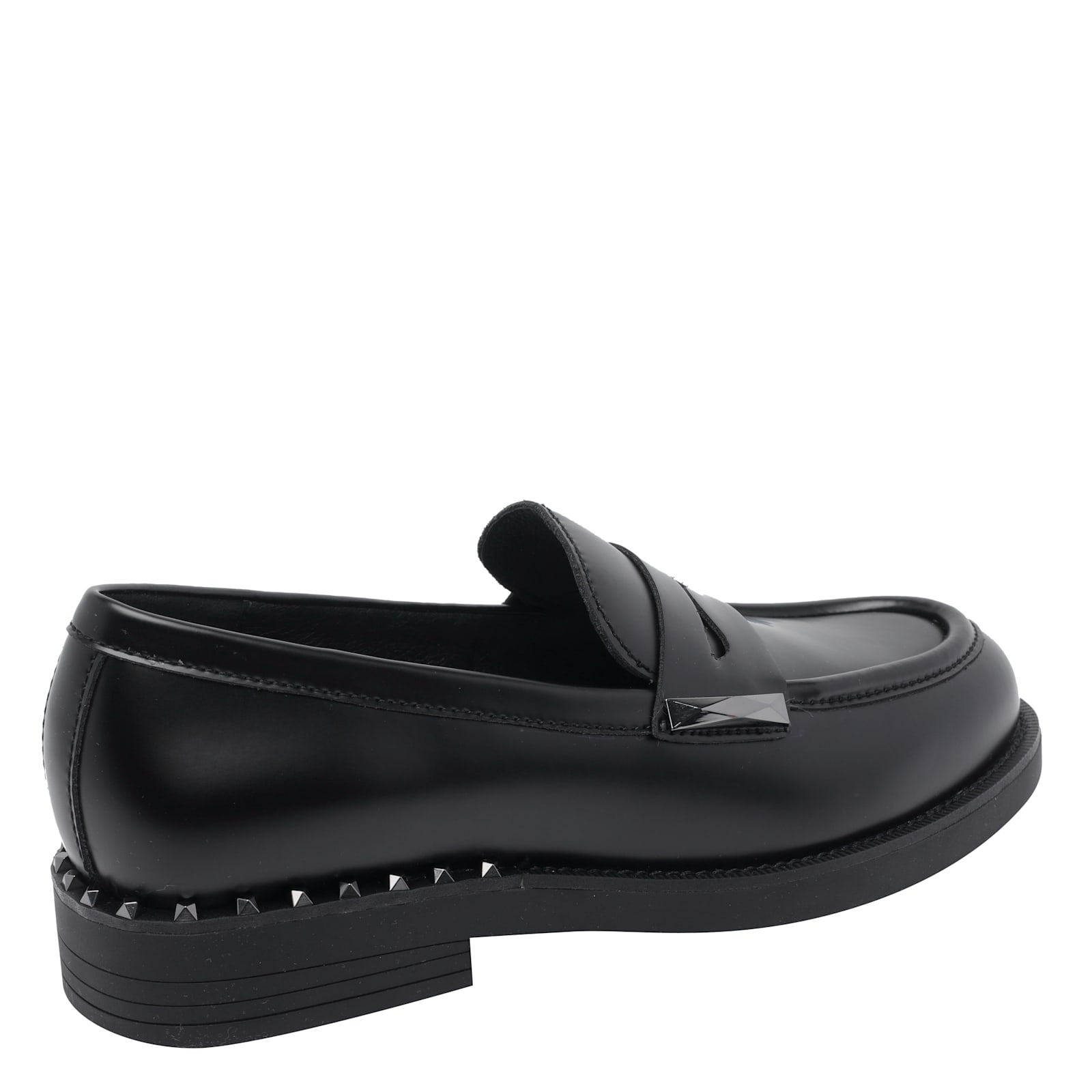 Ash Whisper Studs Black Loafer In Multi