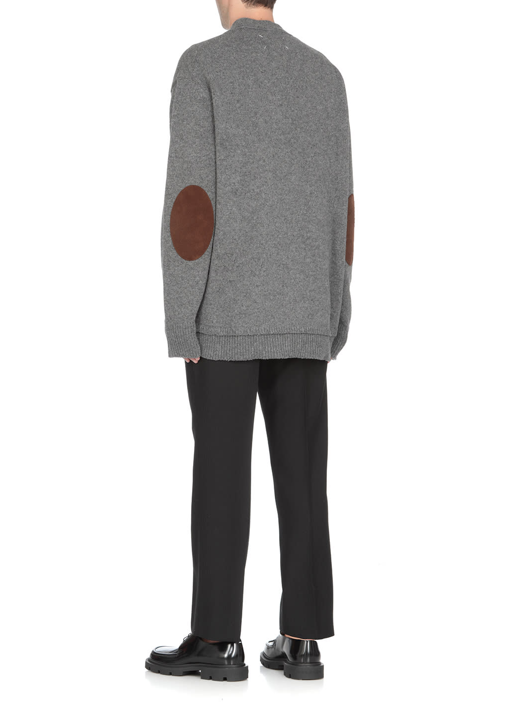 Shop Maison Margiela Wool And Linen Sweater In Grey