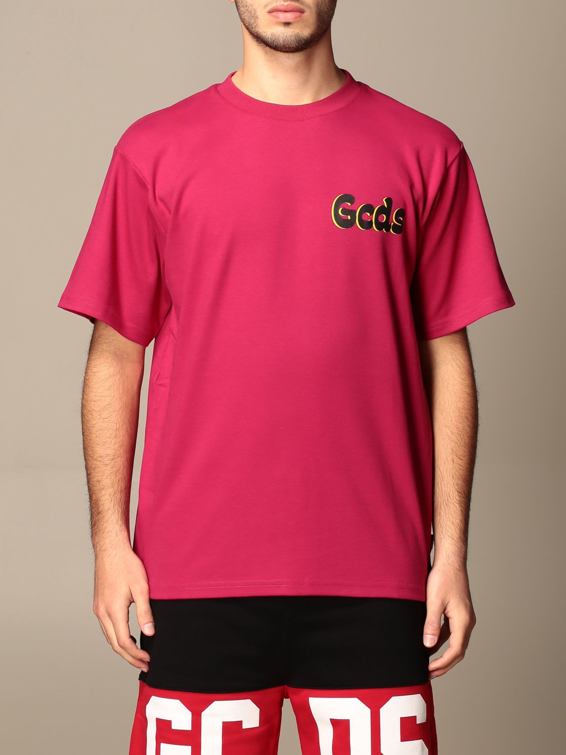 Gcds T-shirt Gcds Cotton T-shirt With Crush Print