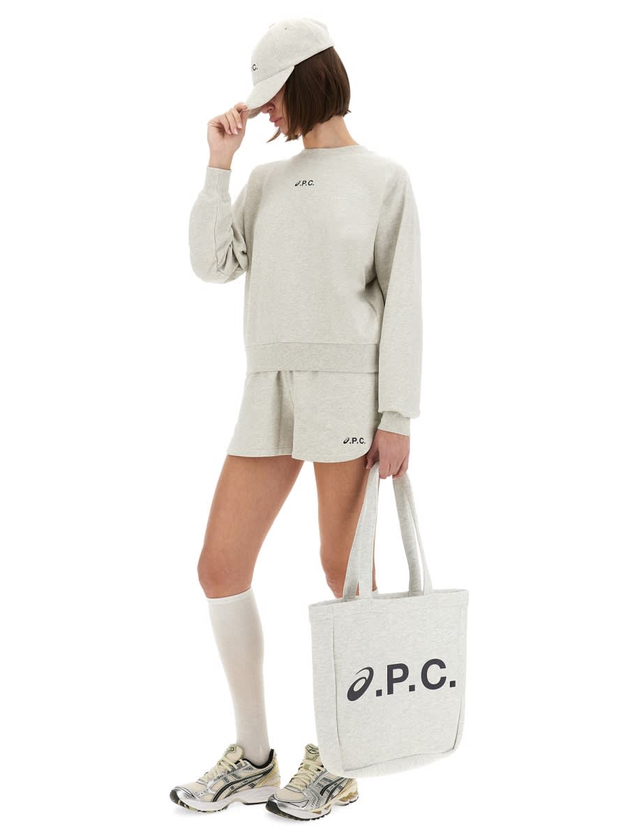 Shop Asics Stone Sweatshirt In Grey