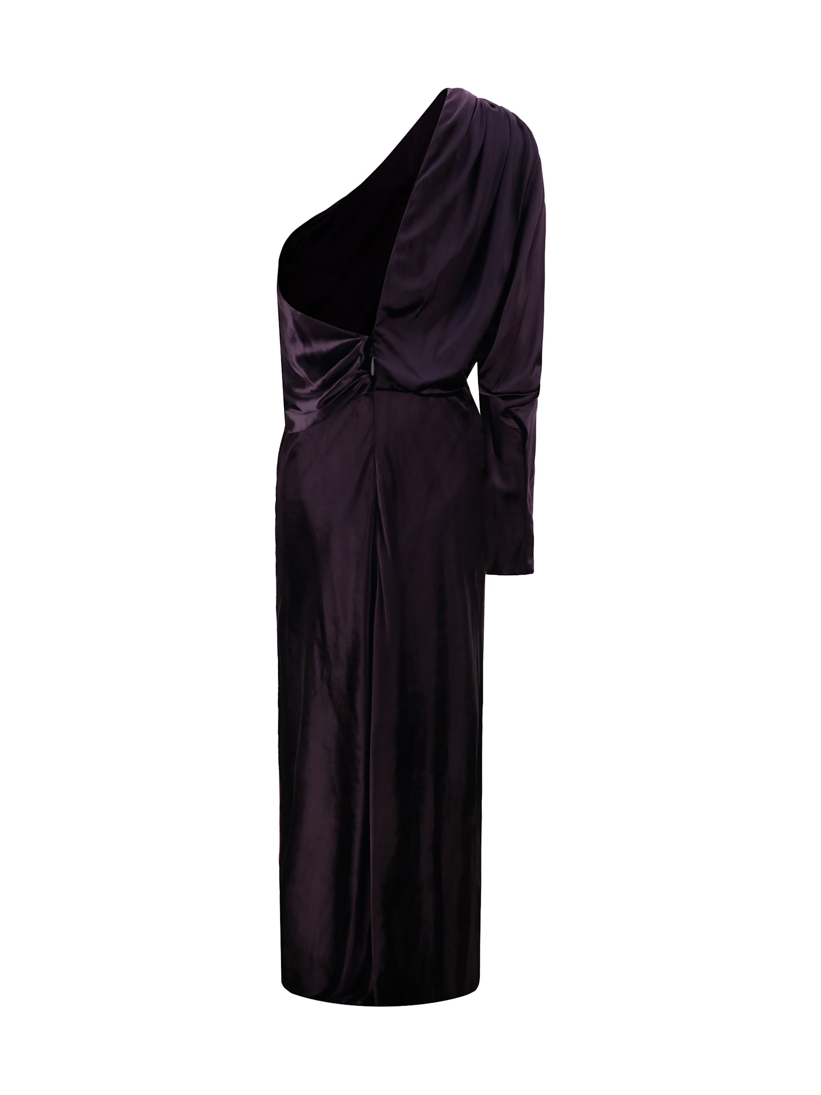 Shop Zimmermann Long Dress In Aubergine