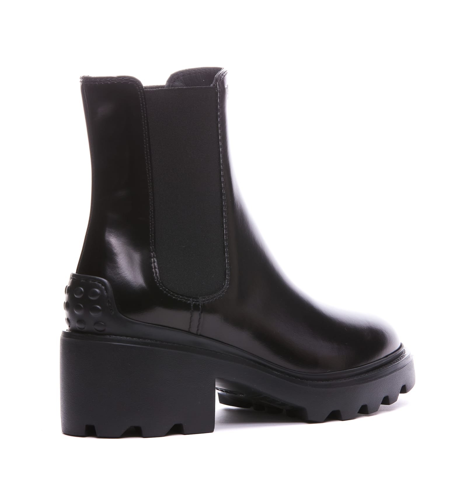 Shop Tod's Leather Boots In Black