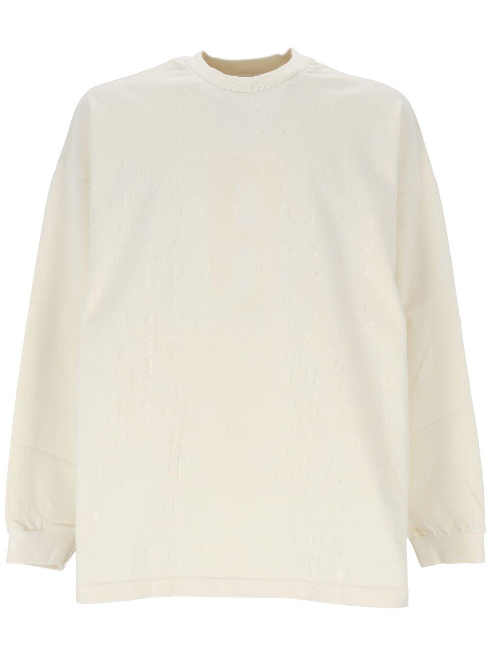 Shop Fear Of God Airbrush 8 Long-sleeved Crewneck T-shirt In Neutrals