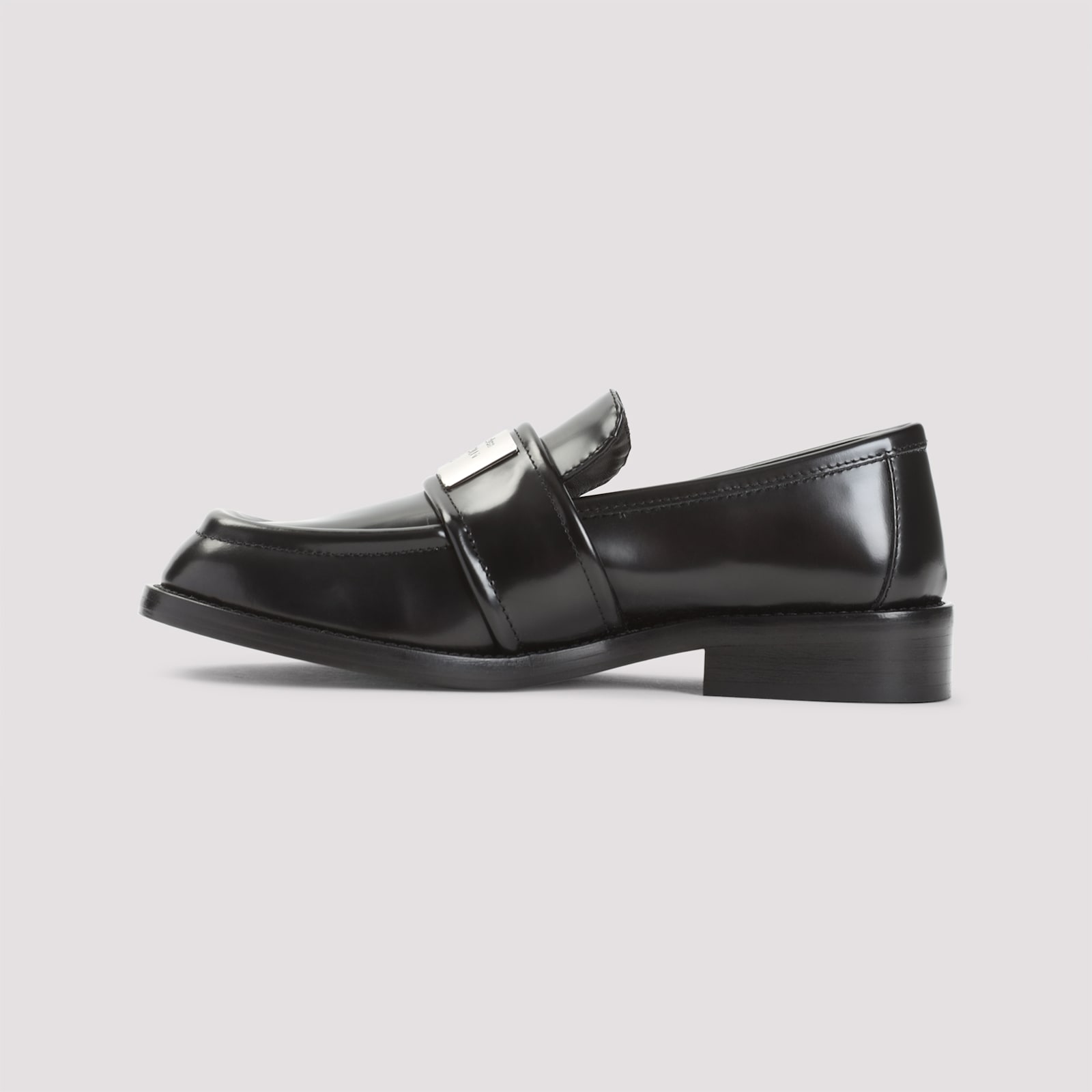 Acne Studios Leather Loafers Black In Black