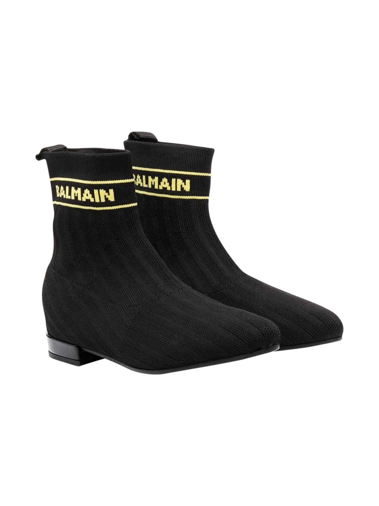 Balmain Black Ankle Boots