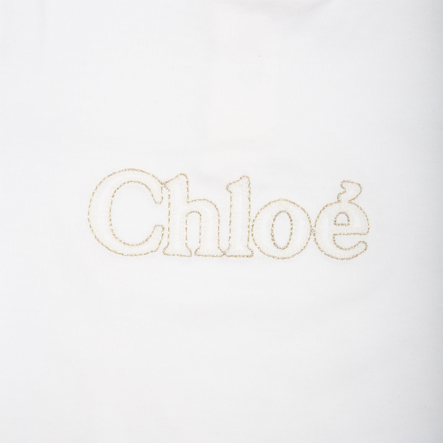 Shop Chloé White T-shirt For Baby Girl With Logo