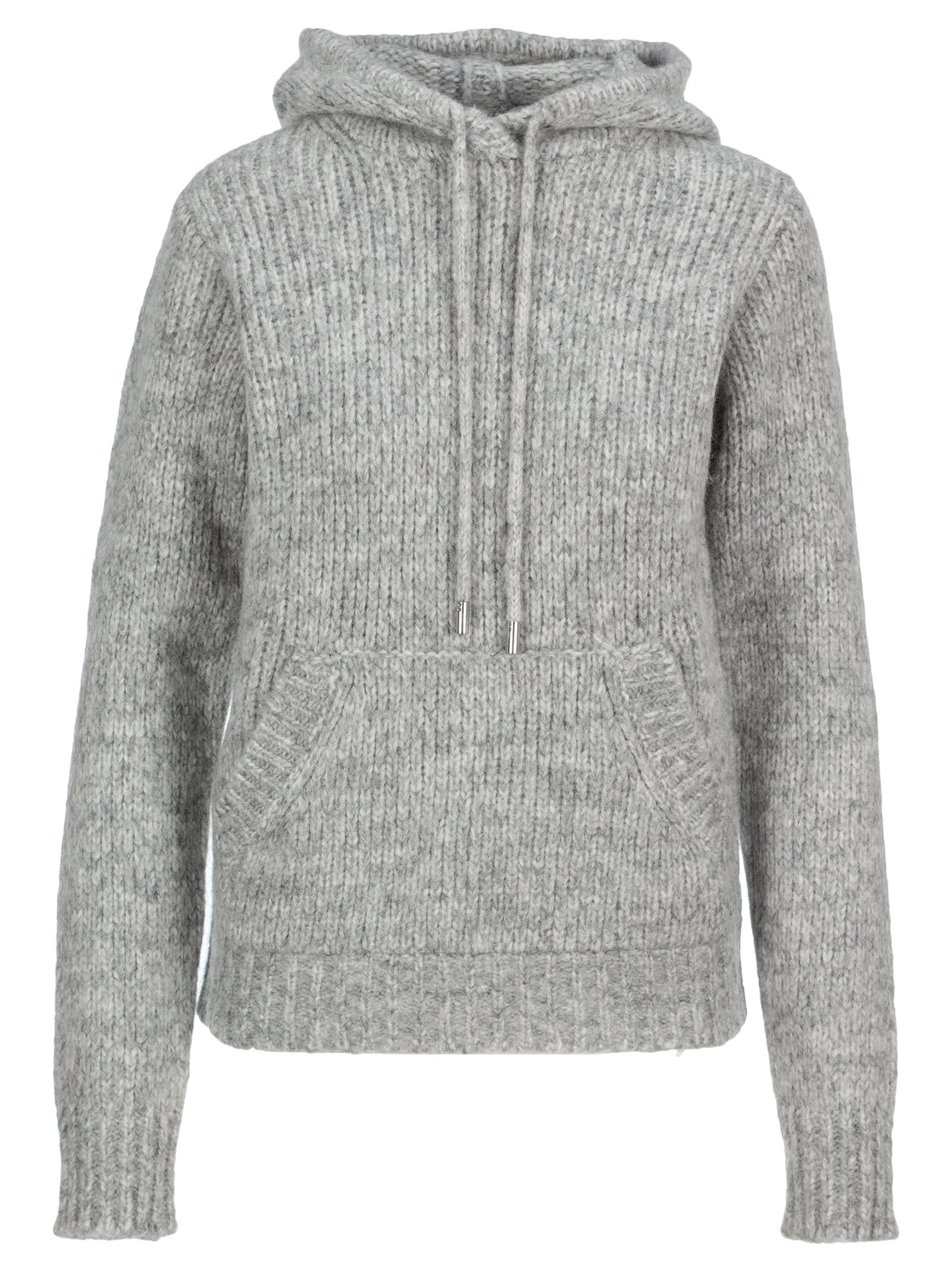 Helmut Lang Knit Hooded In Grey | ModeSens