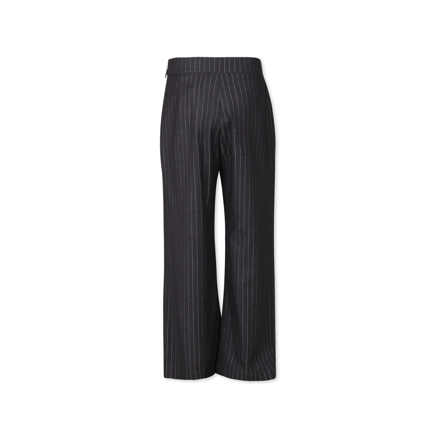 Msgm Gray Pants For Girl With White Logo In Grey