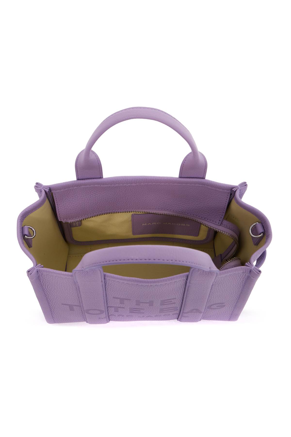 Shop Marc Jacobs The Leather Small Tote Bag In Wisteria (purple)