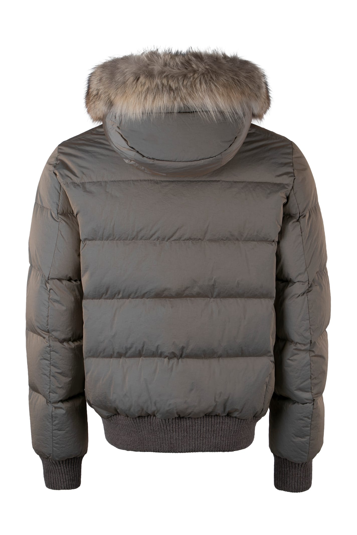 Moorer Bacco Padded Bomber Jacket In Beige