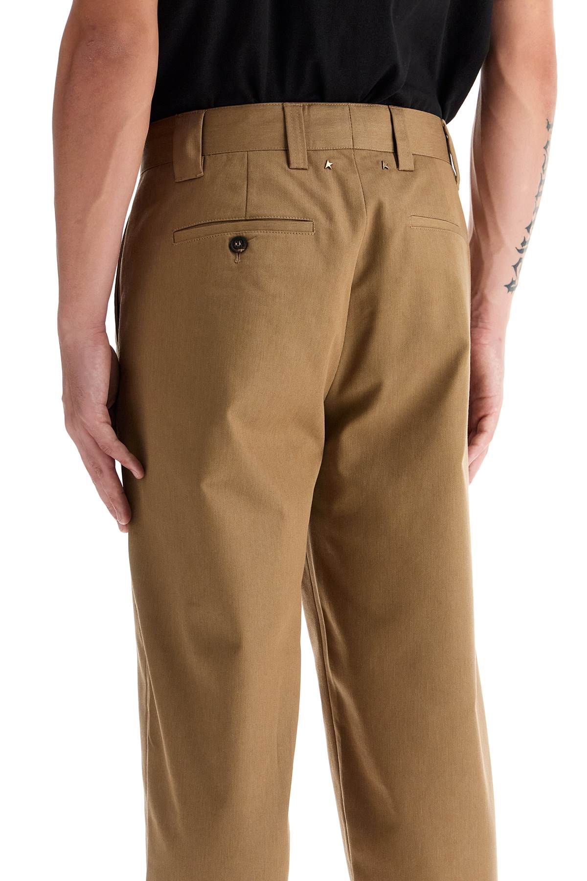 Shop Golden Goose Golden Collection Chino Pants In Khaki Beige (beige)