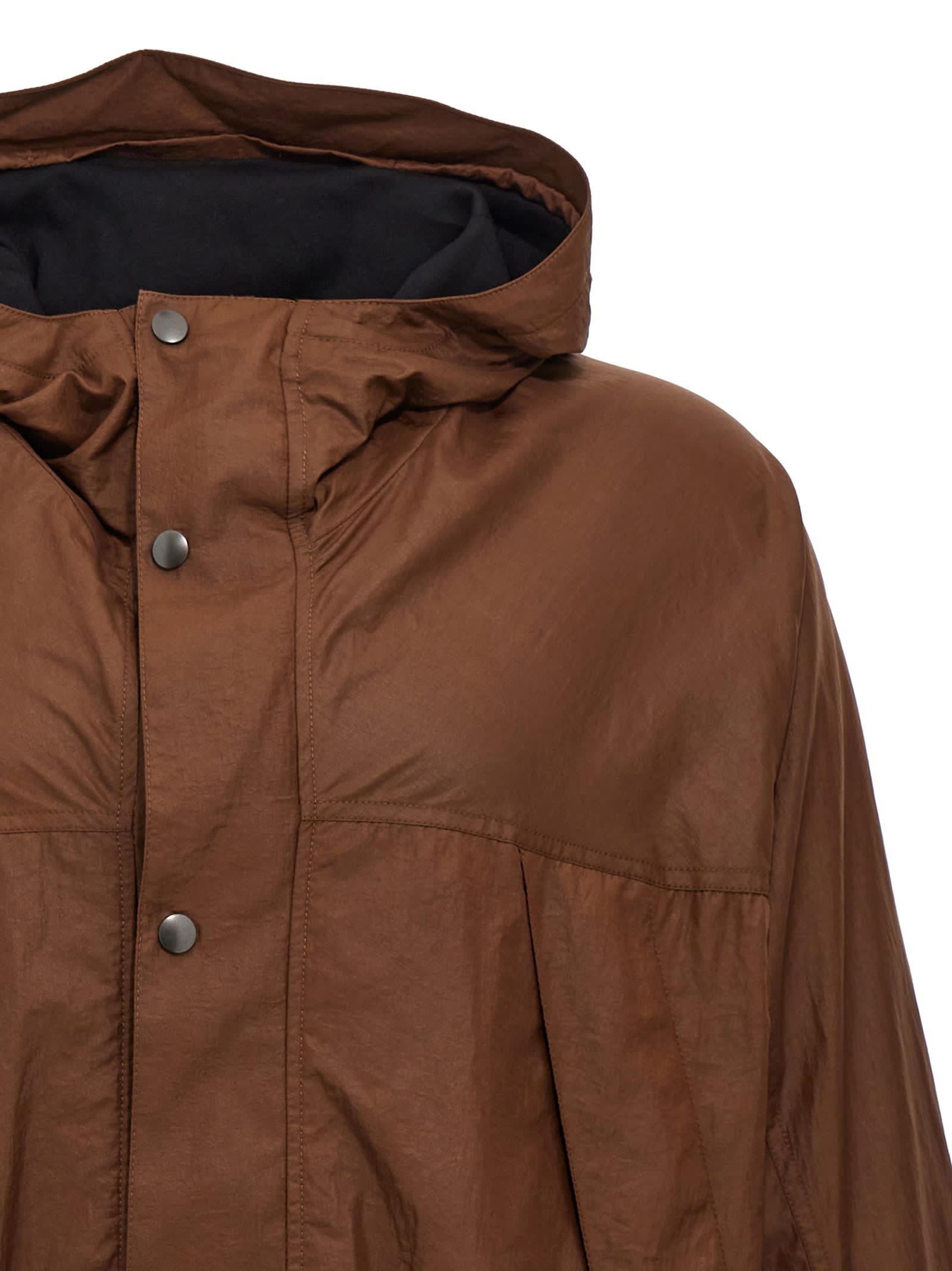 Shop Lemaire Soft Technical Blouson Jacket In Brown