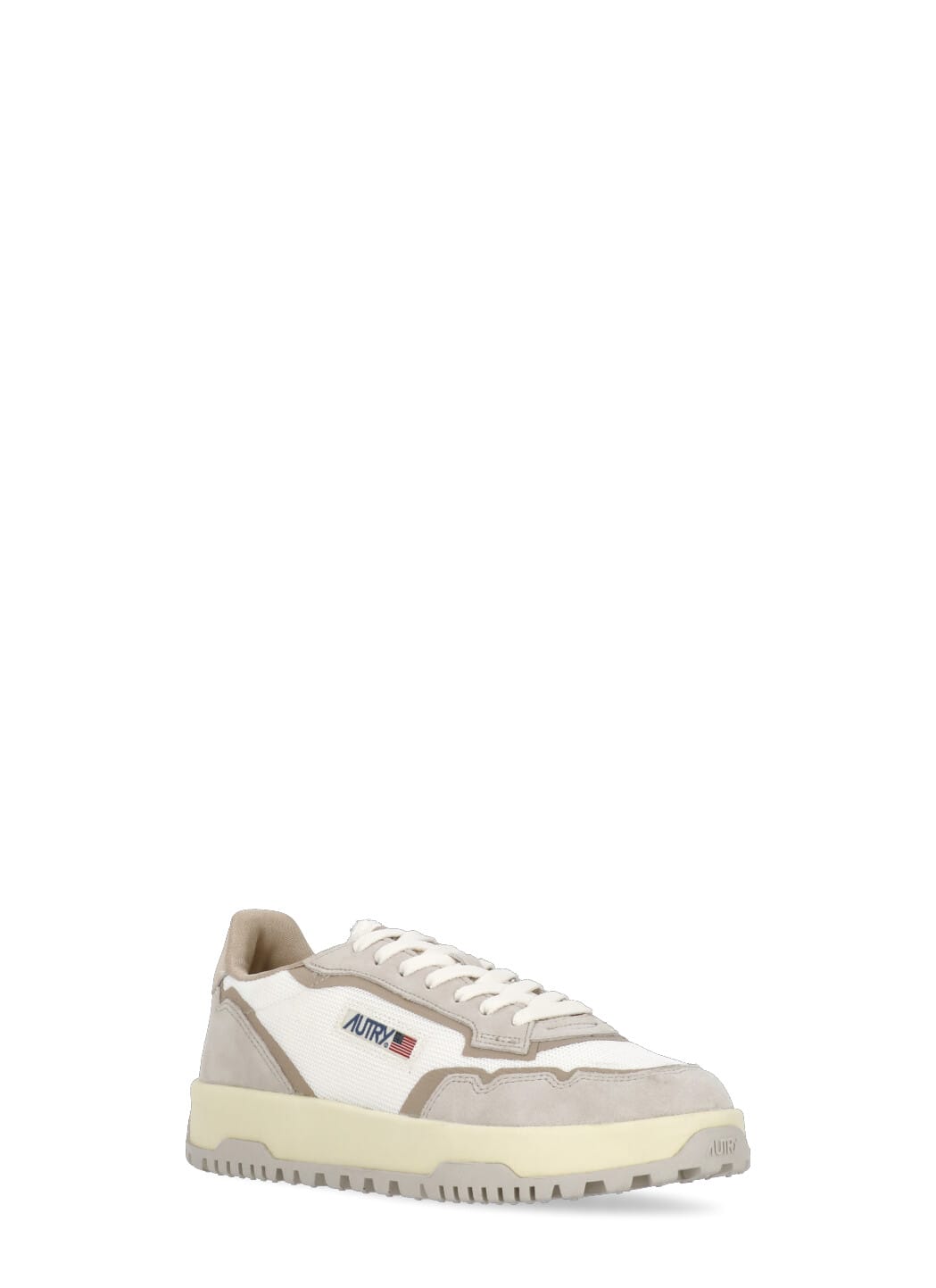 Autry Sneakers Wildpace Low In Mesh E Suede In Beige