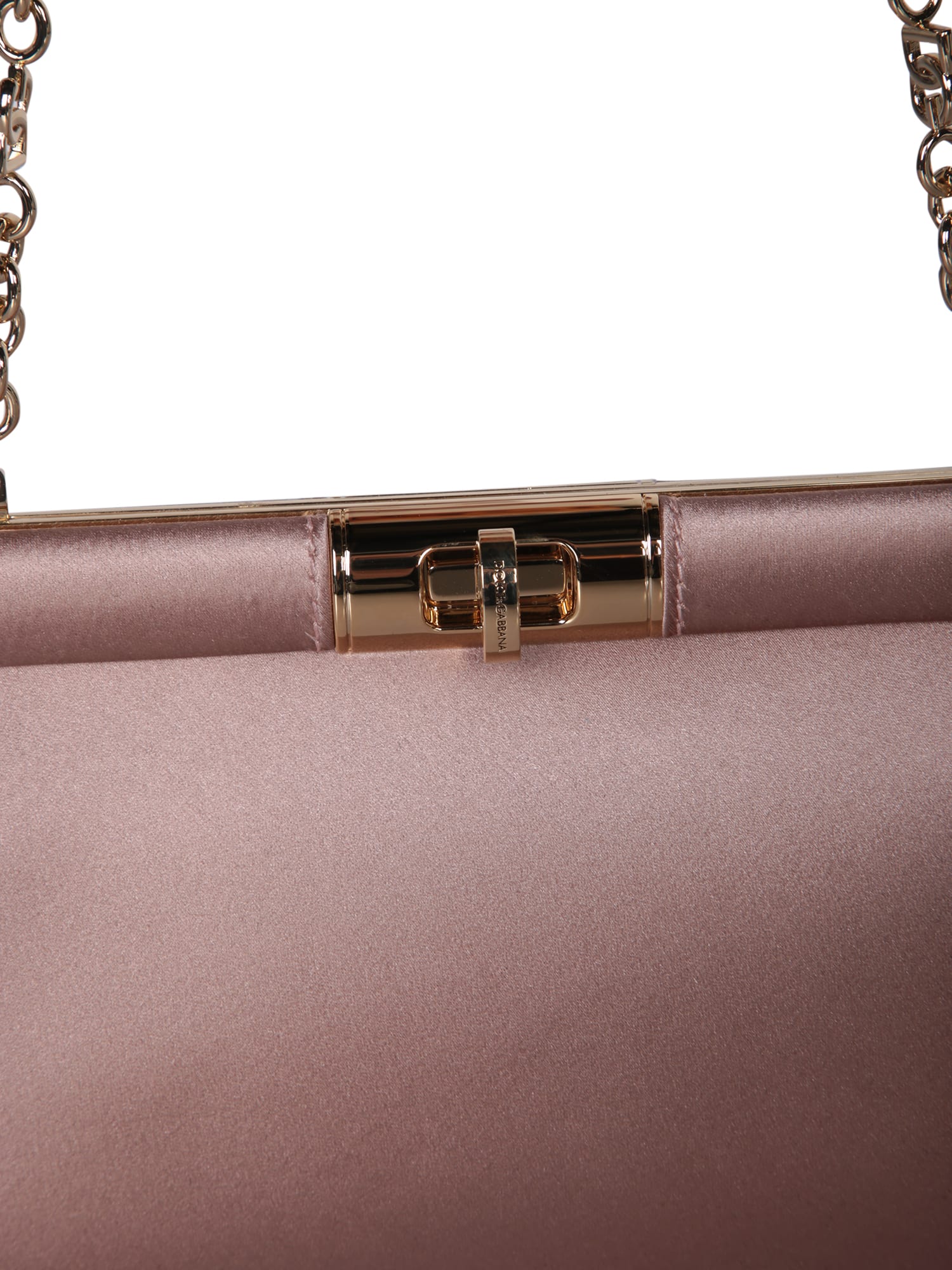 Shop Dolce & Gabbana Minaudiere Beige Bag In Pink