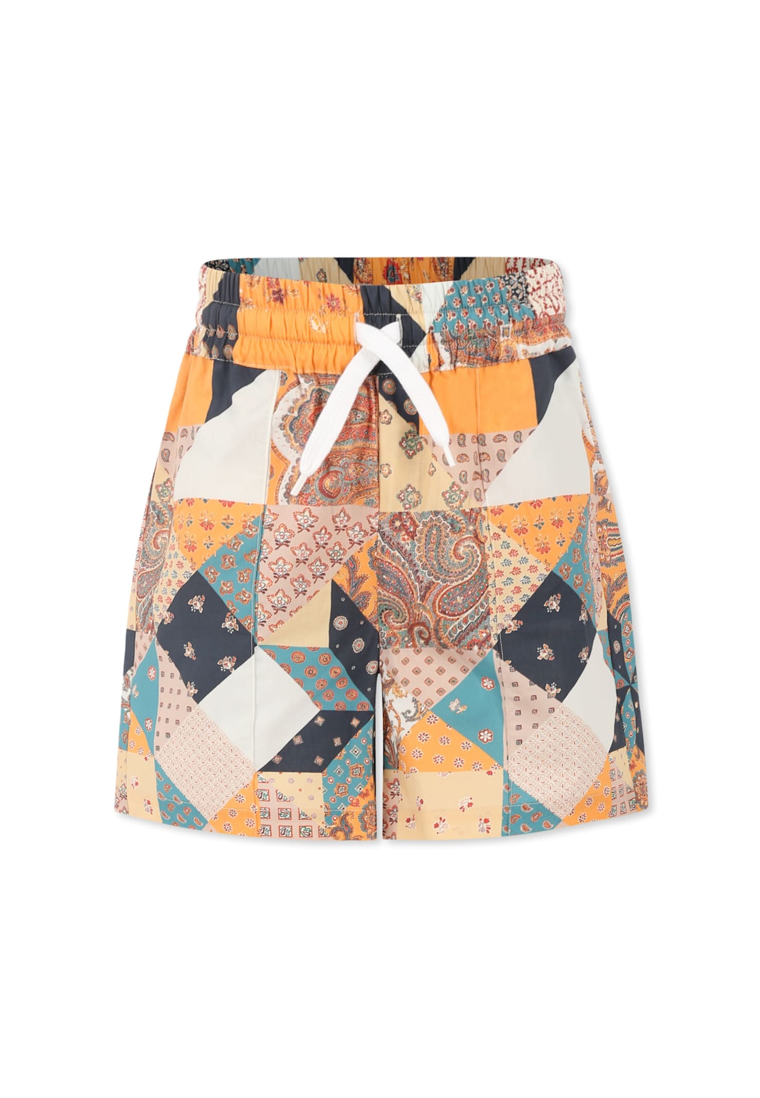 Etro Multicolor Shorts For Boy With Paisley Print In Multicolor