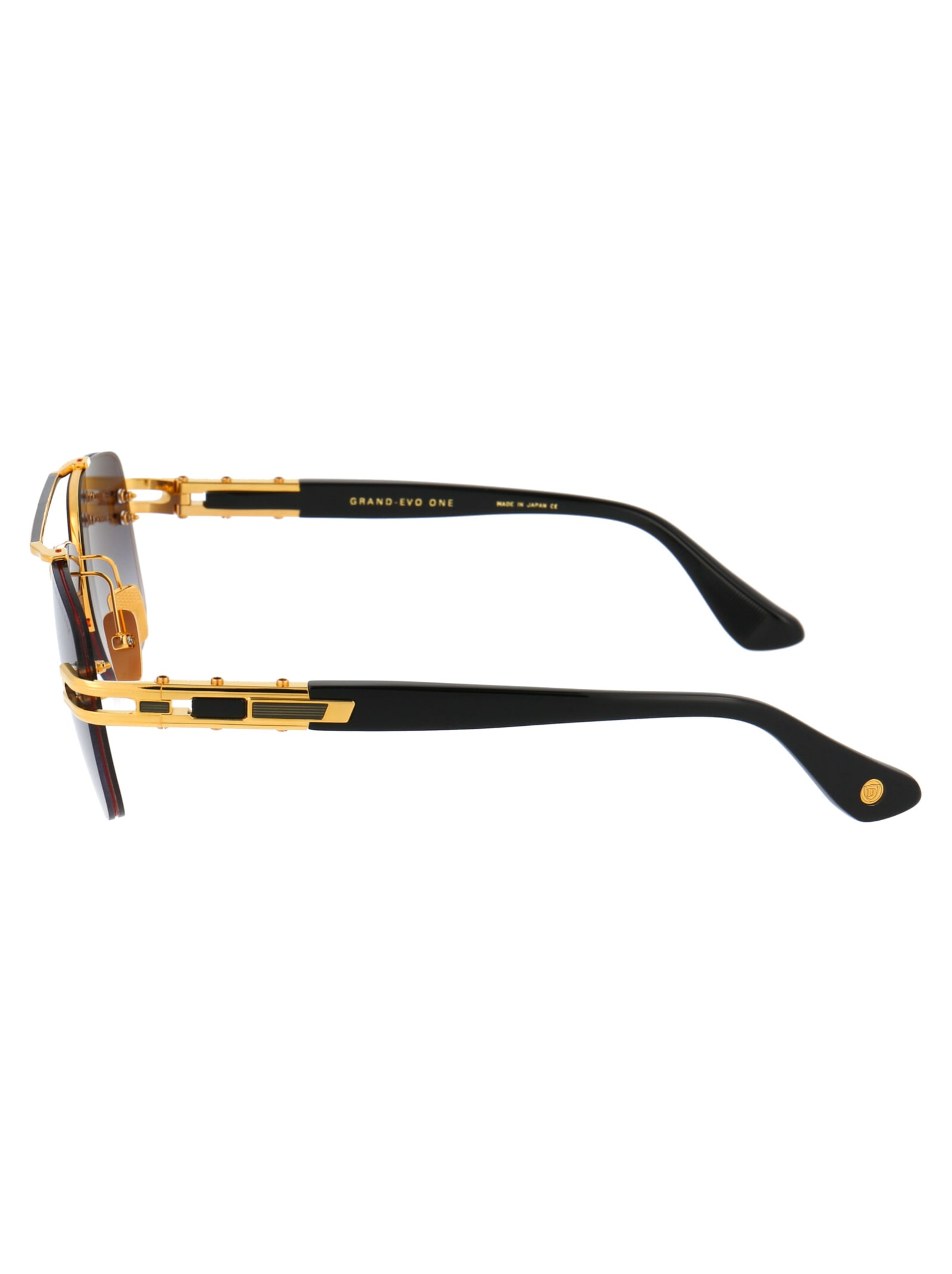 Shop Dita Grand-evo One Sunglasses In Yellow Gold - Black