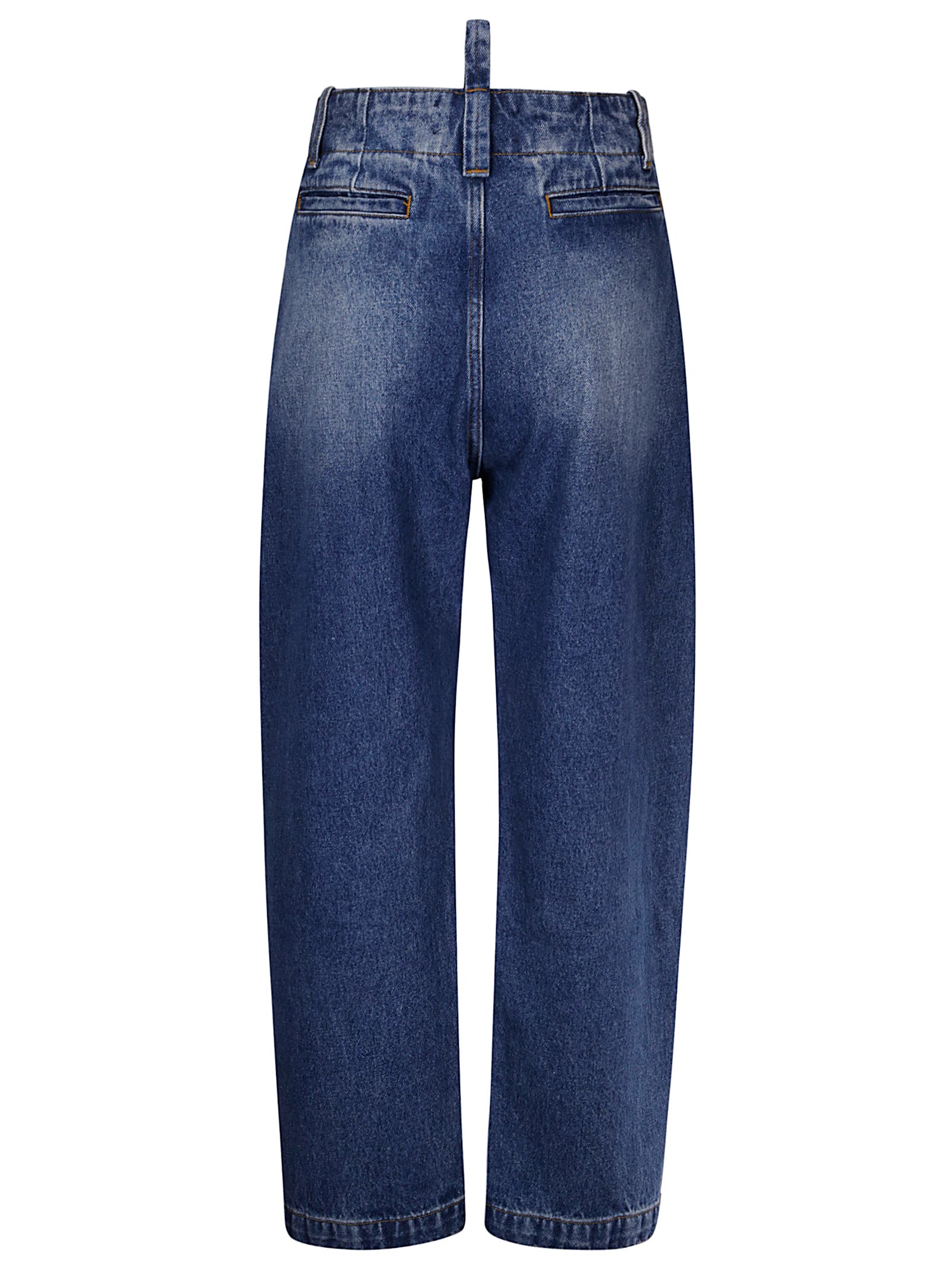 Studio Nicholson Belt-loop Jeans In Worn Wash Indigo