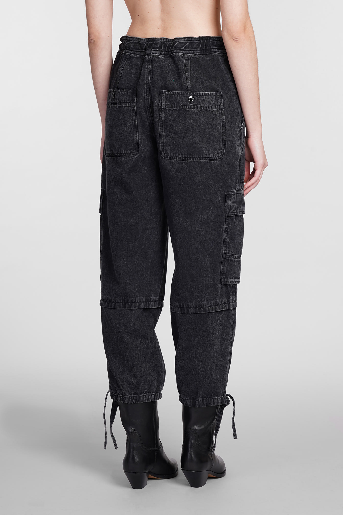 Shop Marant Etoile Ivy Jeans In Black Cotton