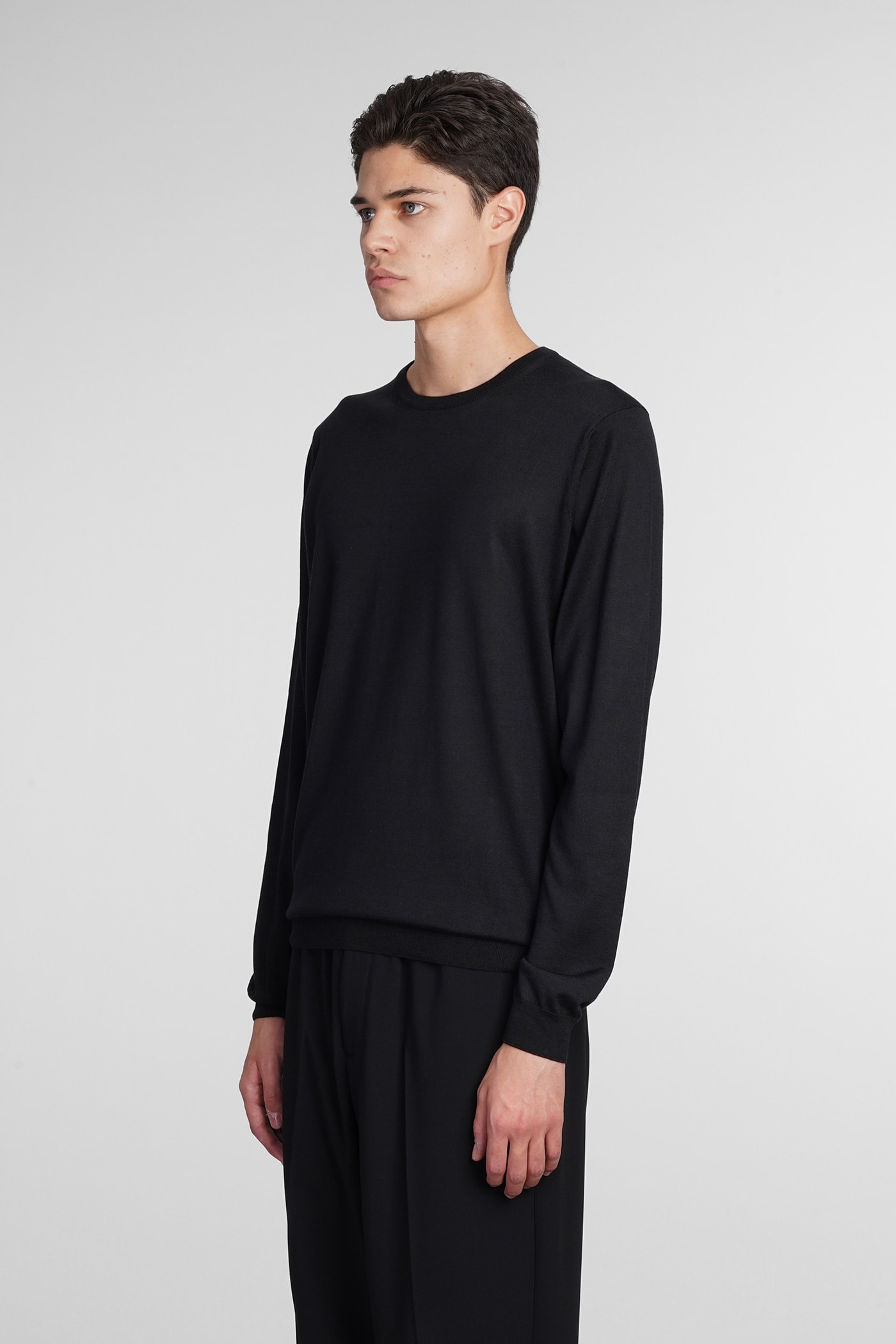 Shop Giorgio Armani Knitwear In Black Silk