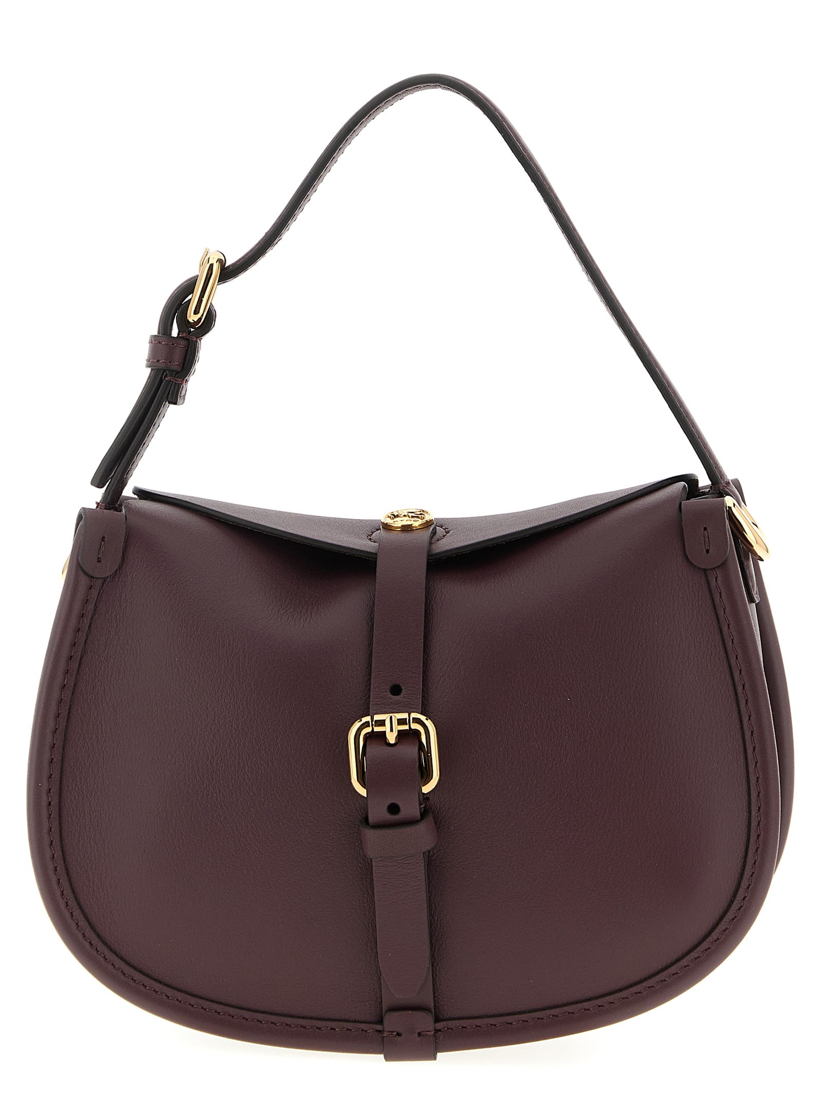 Etro Small Crossbody Bag With Adjustable Strap And Buckle Detail In Burgundy