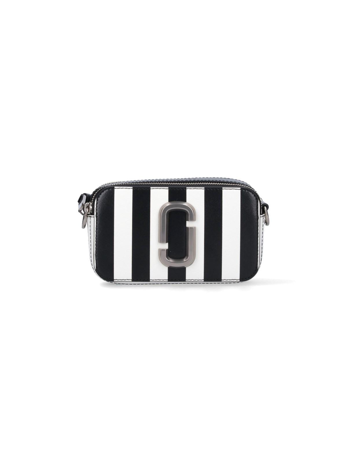 Shop Marc Jacobs The Snapshot Crossbody Bag In Black/white