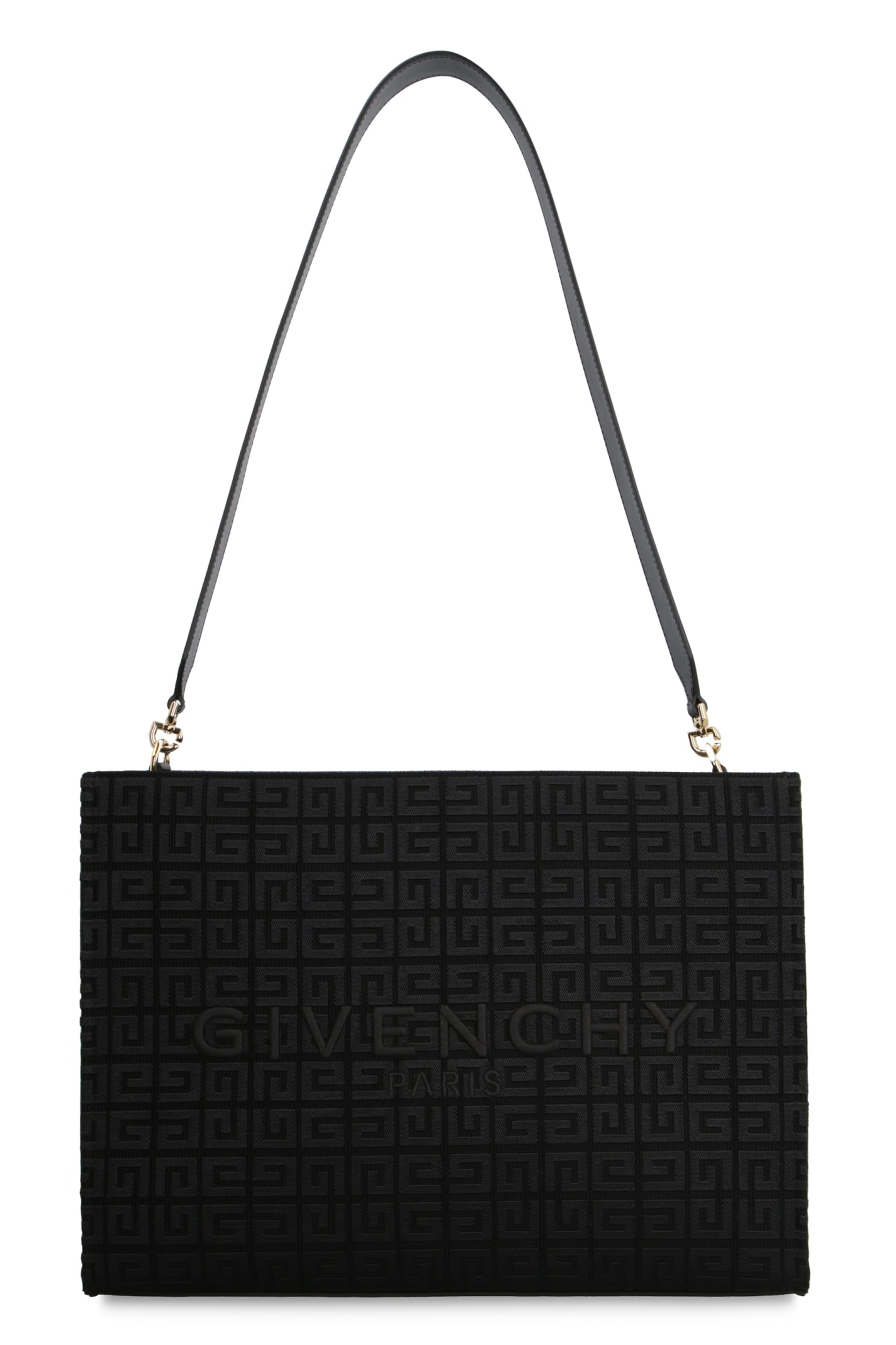 Shop Givenchy G All Over Logo Canvas Tote In Black