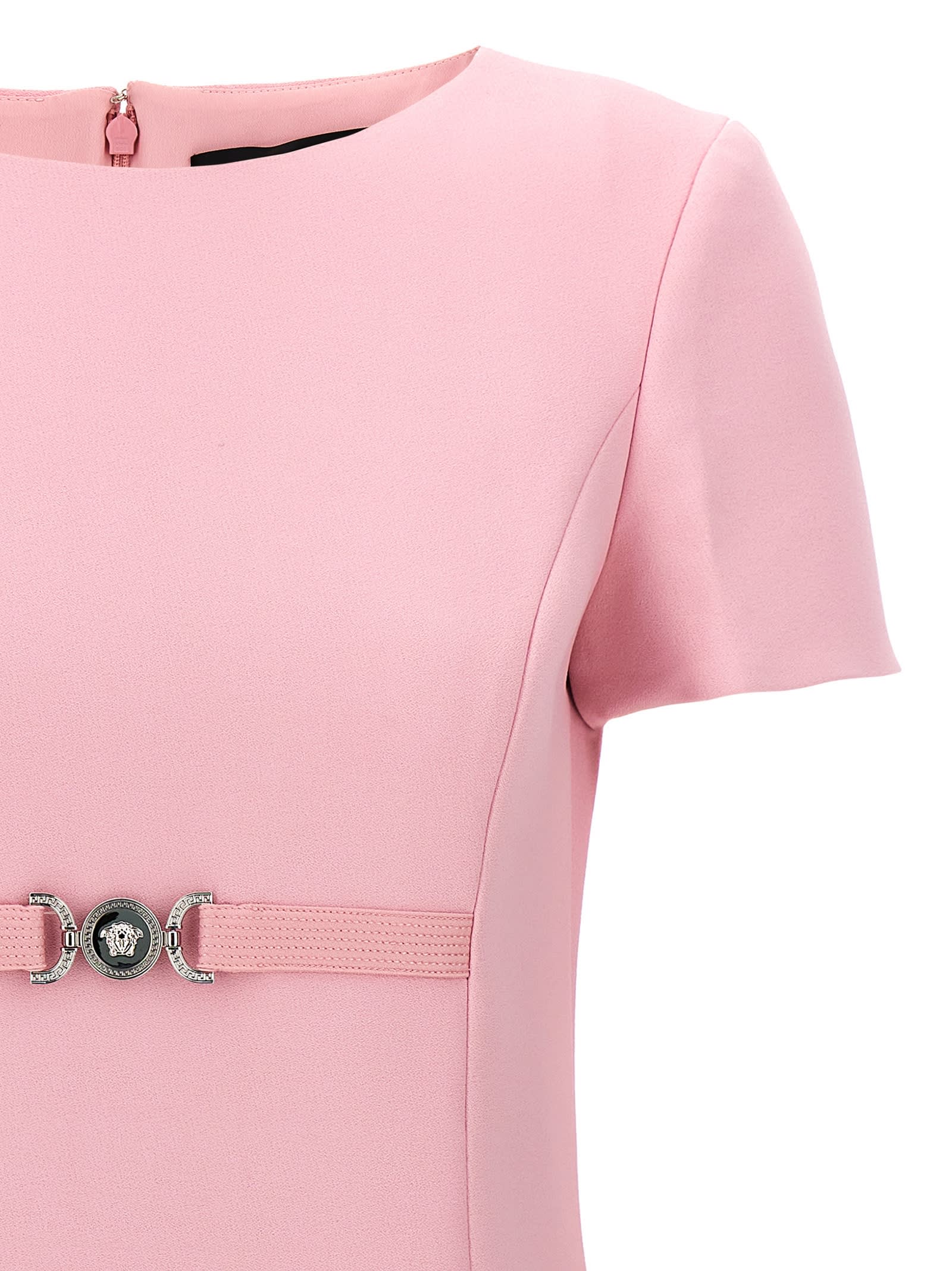Shop Versace Mini Dress In Rosa